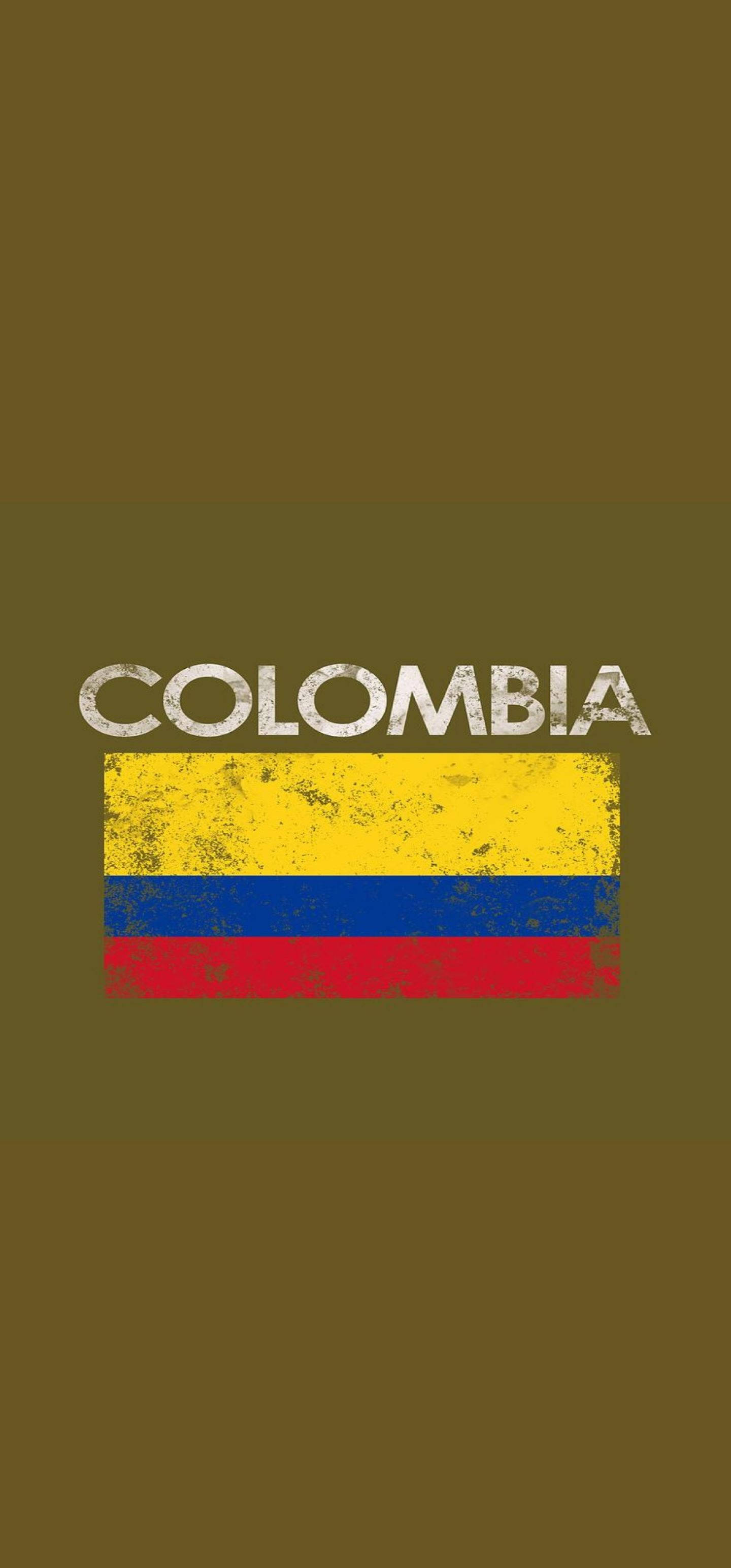 Sanaa ya Bendera ya Kolombia Inayoweka Kiasi Picha ya Ukuta