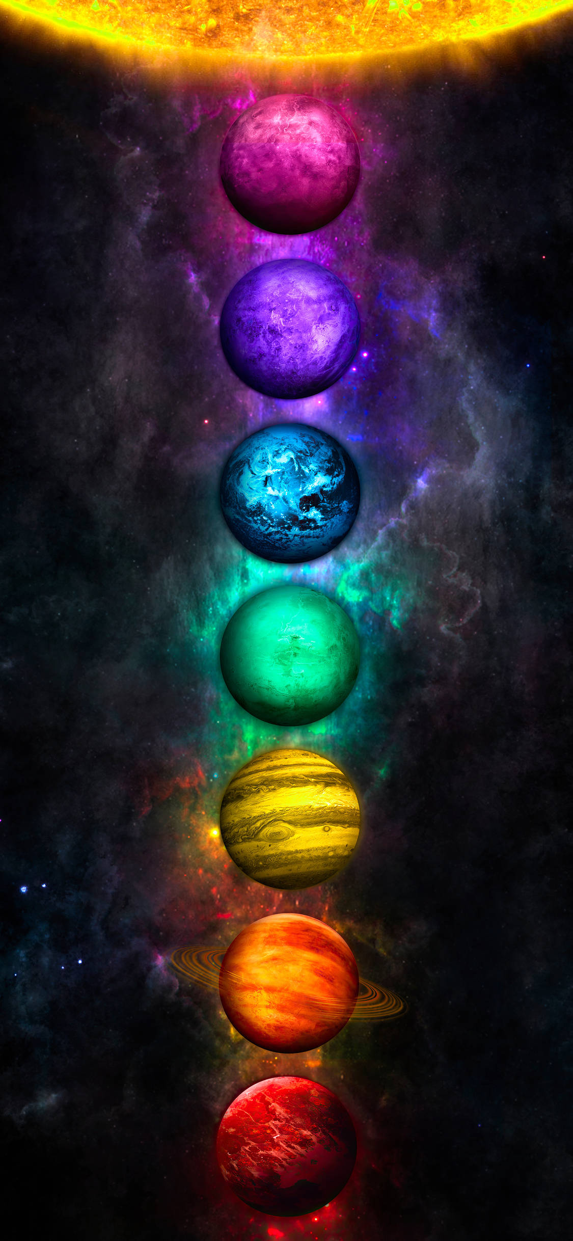 Sanaa ya Chakra Energy Orbs Picha ya Ukuta