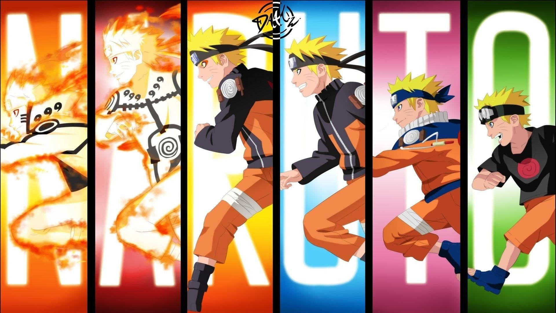 Sanaa ya Collage ya Naruto Baridi Picha ya Ukuta