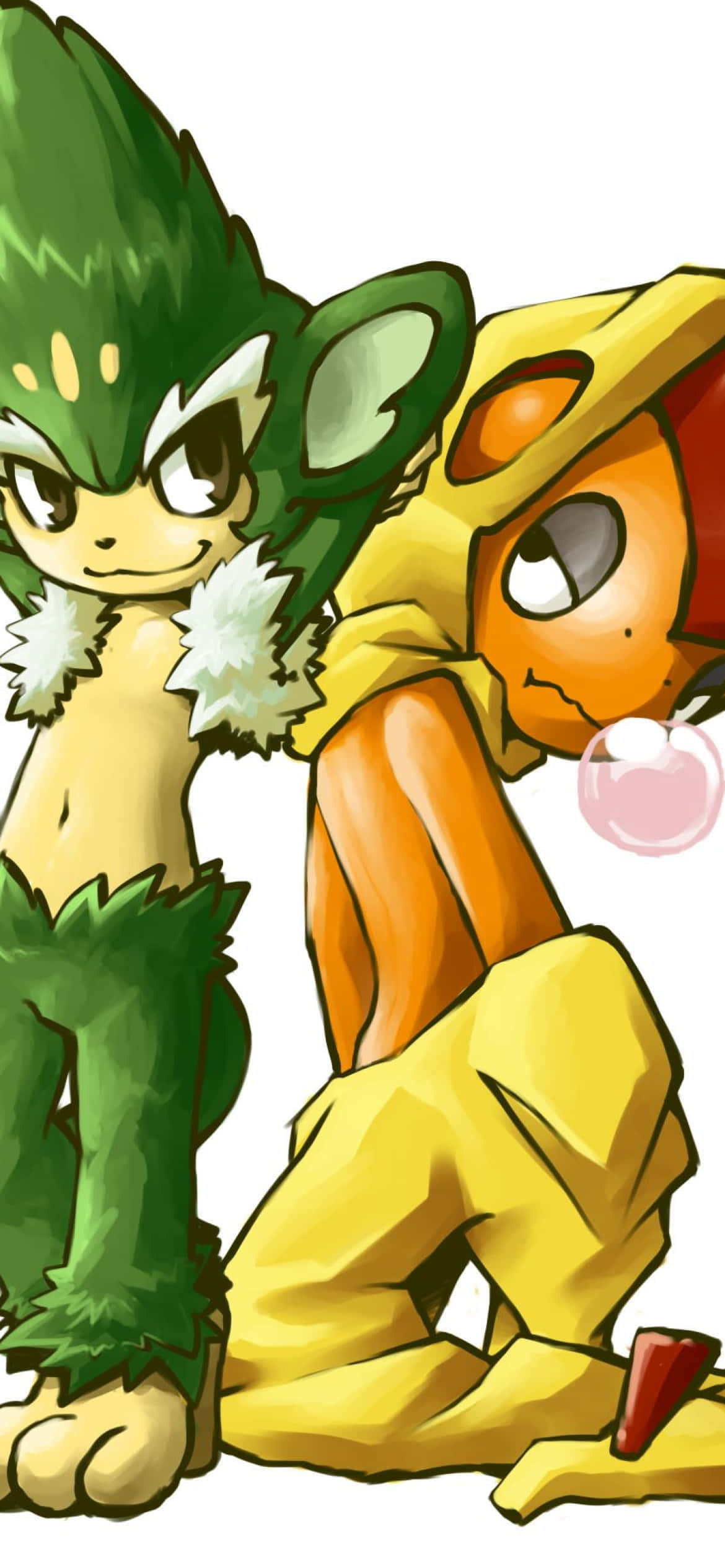 Sanaa ya Cute ya Simisage na Scrafty Picha ya Ukuta