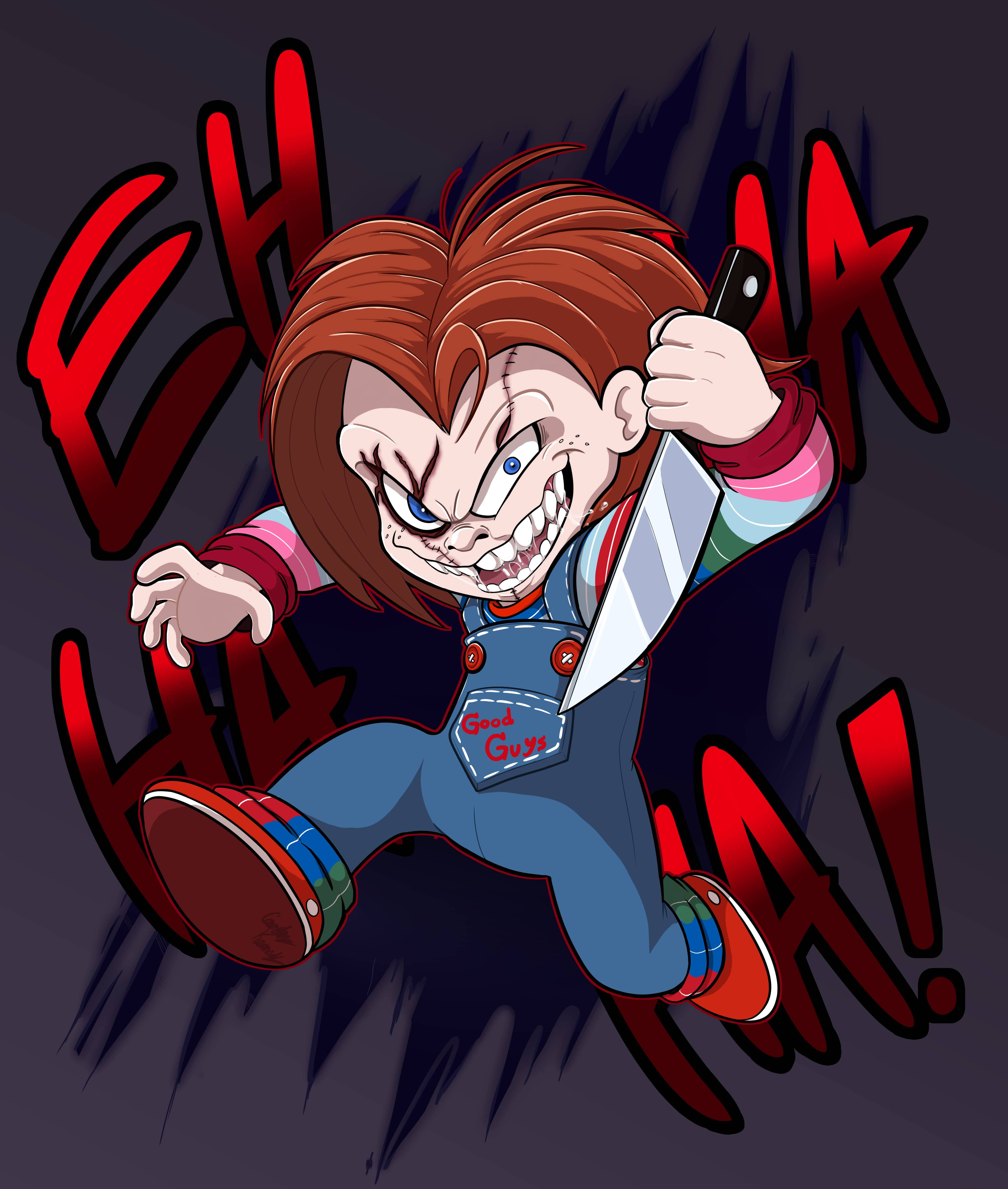 Sanaa ya Dijitali ya Killer Chucky Picha ya Ukuta
