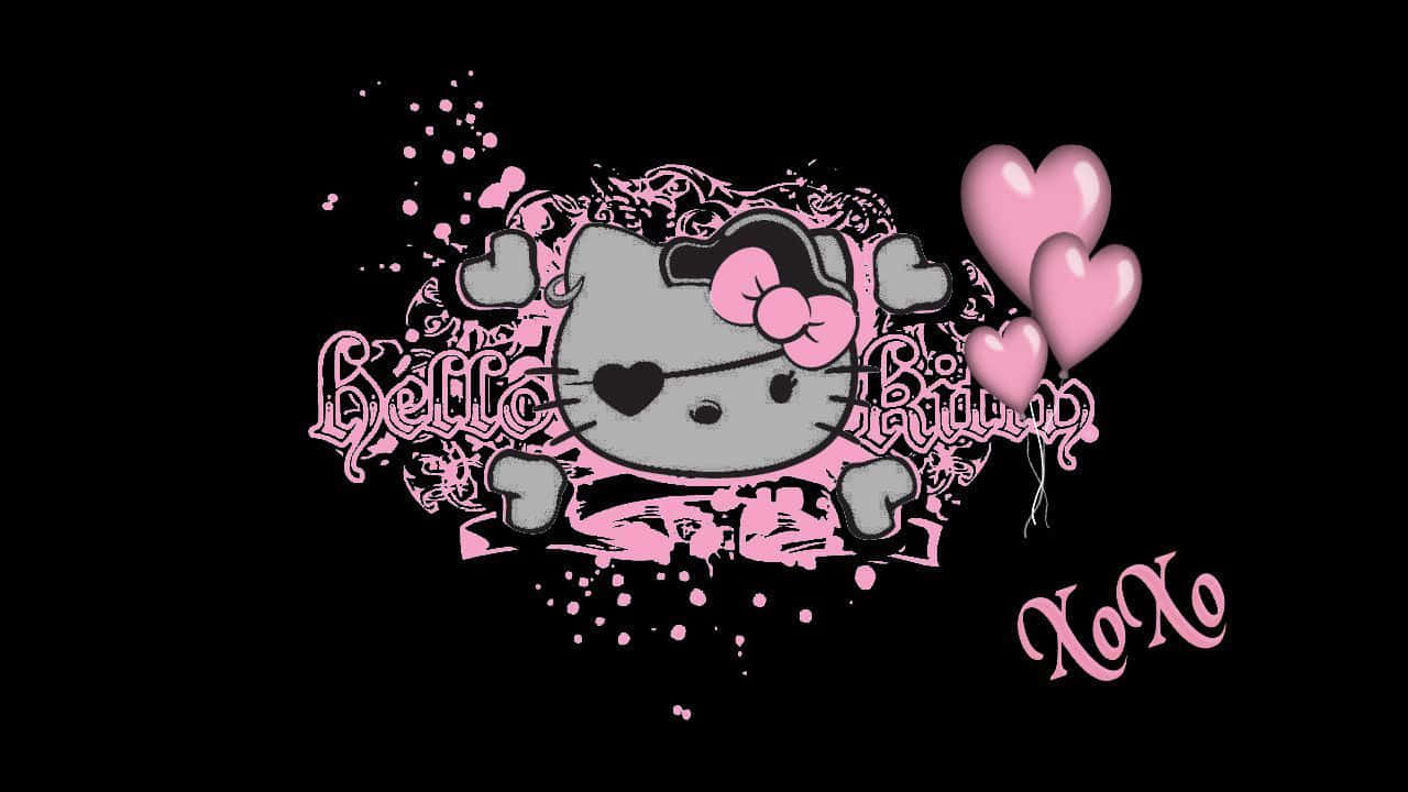 Sanaa ya Emo Hello Kitty Pirate Picha ya Ukuta