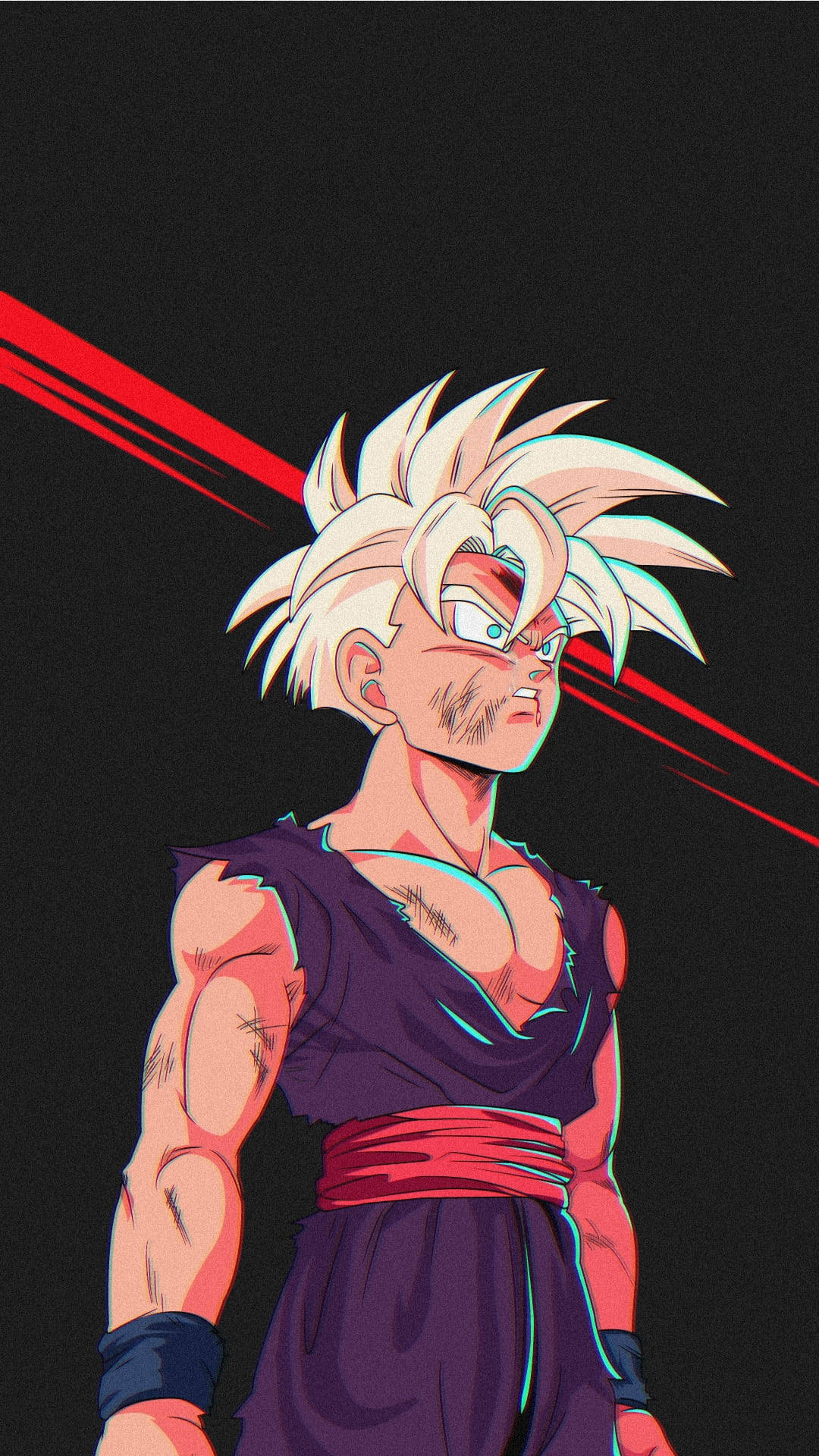 Sanaa ya Gohan Super Saiyan 2 Iliyotengenezwa na Mashabiki Picha ya Ukuta