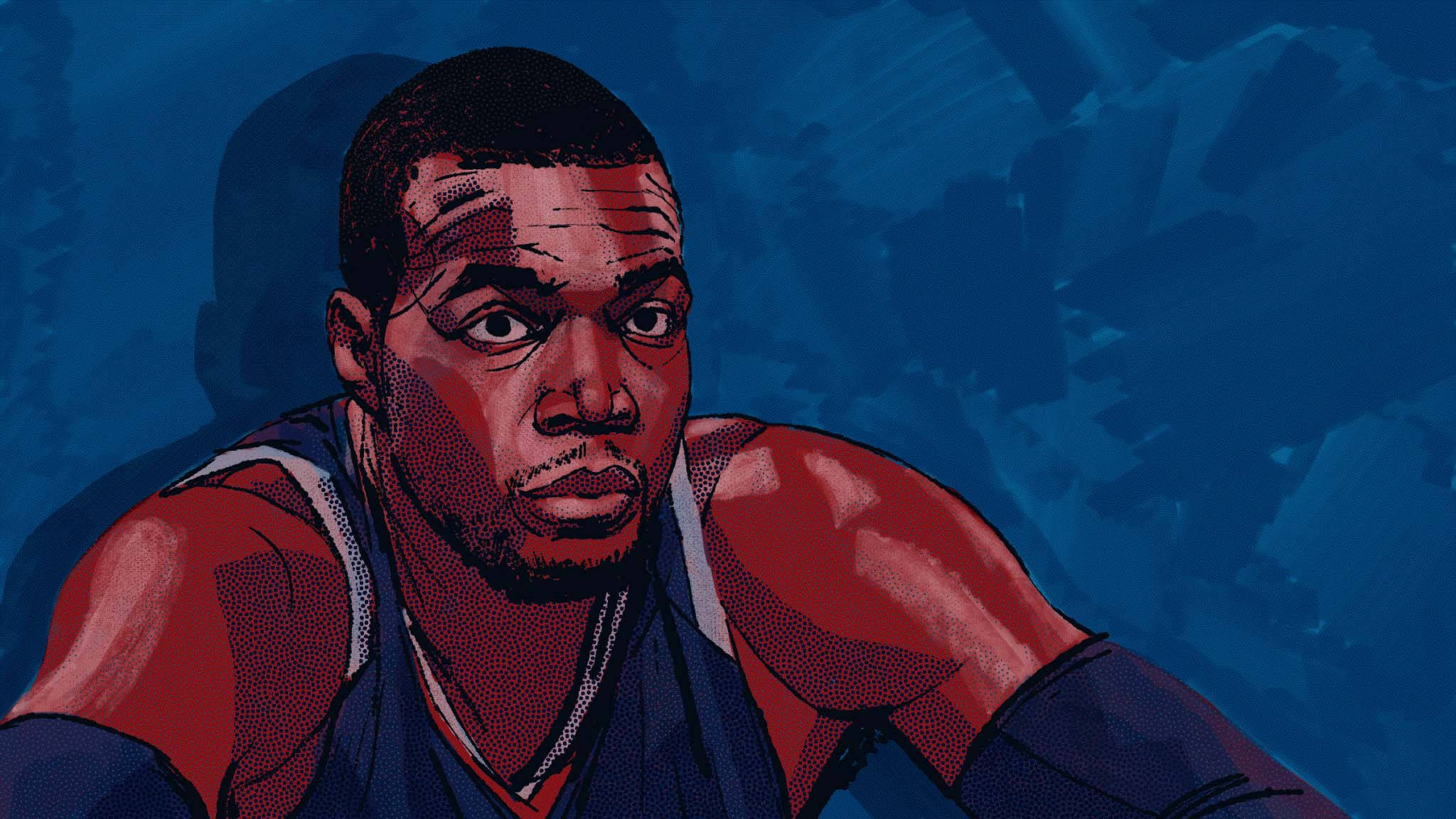 Sanaa ya Katuni ya Paul Millsap Picha ya Ukuta