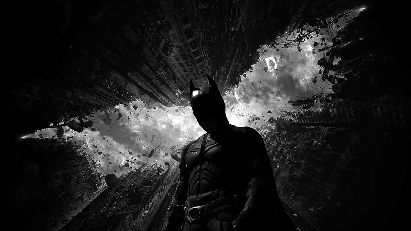 Sanaa ya Kidijitali ya Batman Laptop kwa Pembe ya Chini Picha ya Ukuta