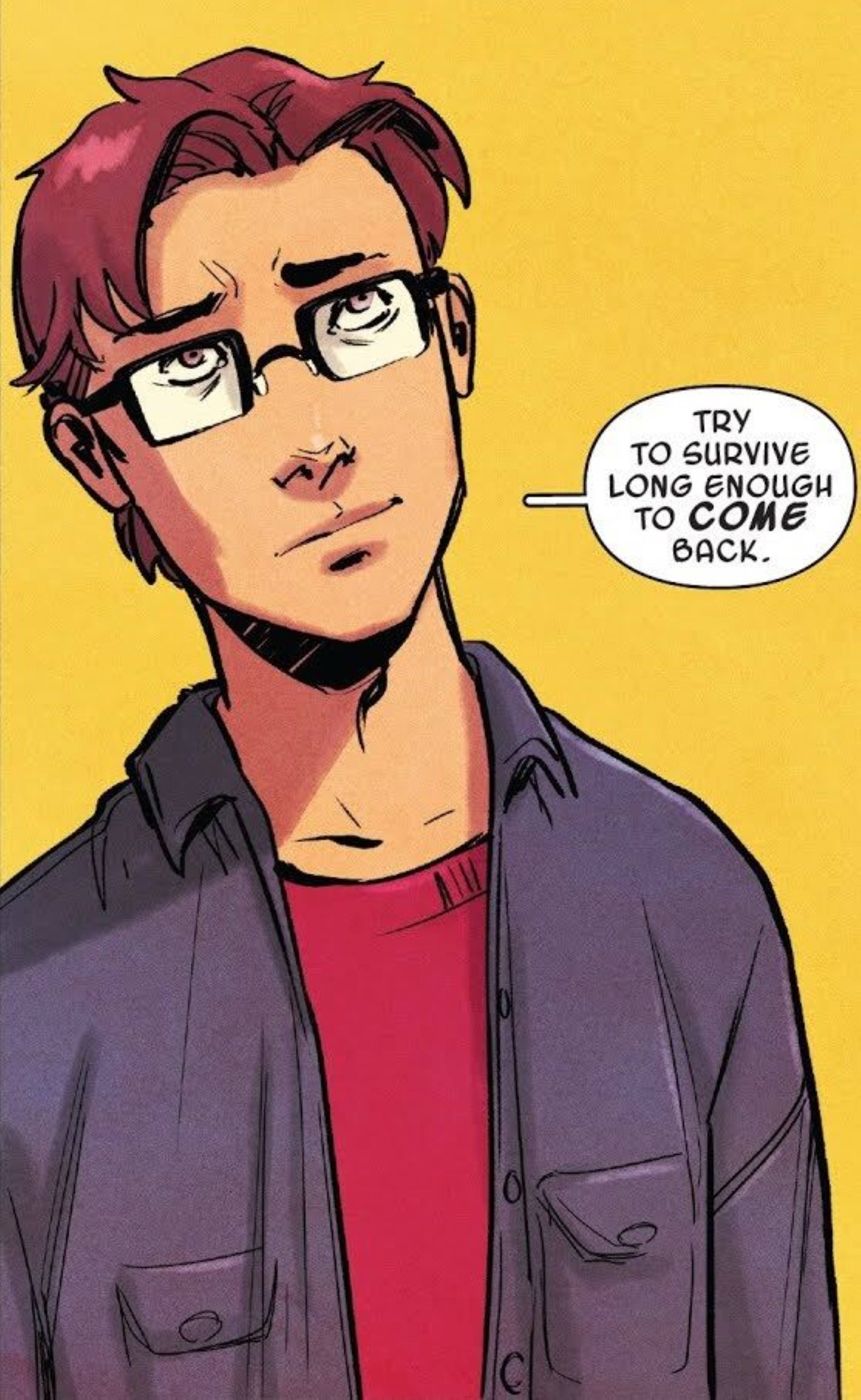Red-Haired Peter Parker Comic Art Picha ya Ukuta