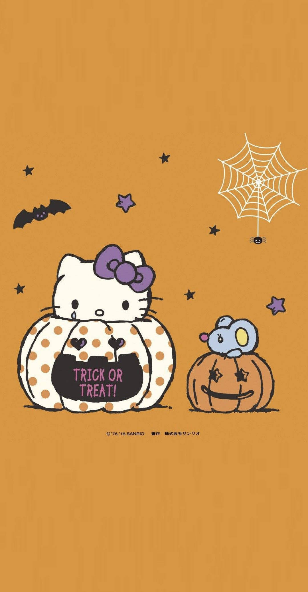 Sanaa ya Kuwa na Hello Kitty Halloween Picha ya Ukuta