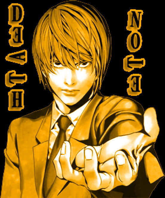Sanaa ya Light Yagami Death Note Anime Picha ya Ukuta