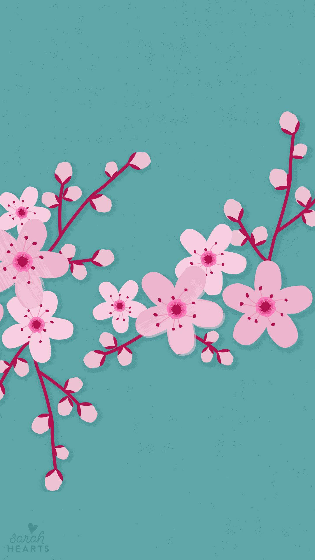 Sanaa ya Maua ya Cherry Blossom Picha ya Ukuta