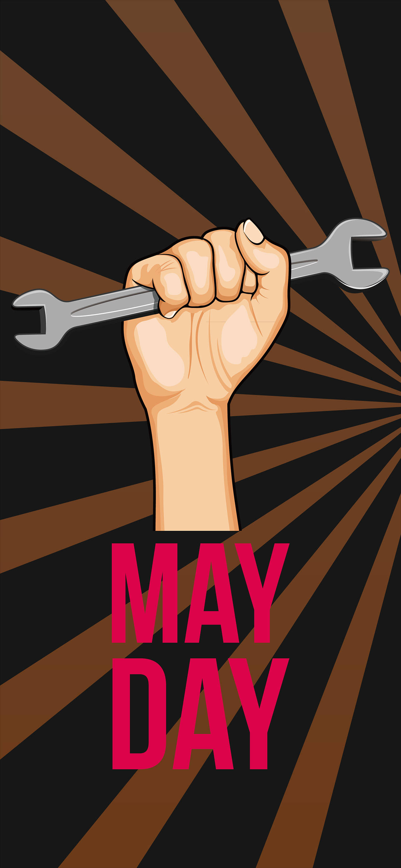 Sanaa ya May Day Sunburst Picha ya Ukuta