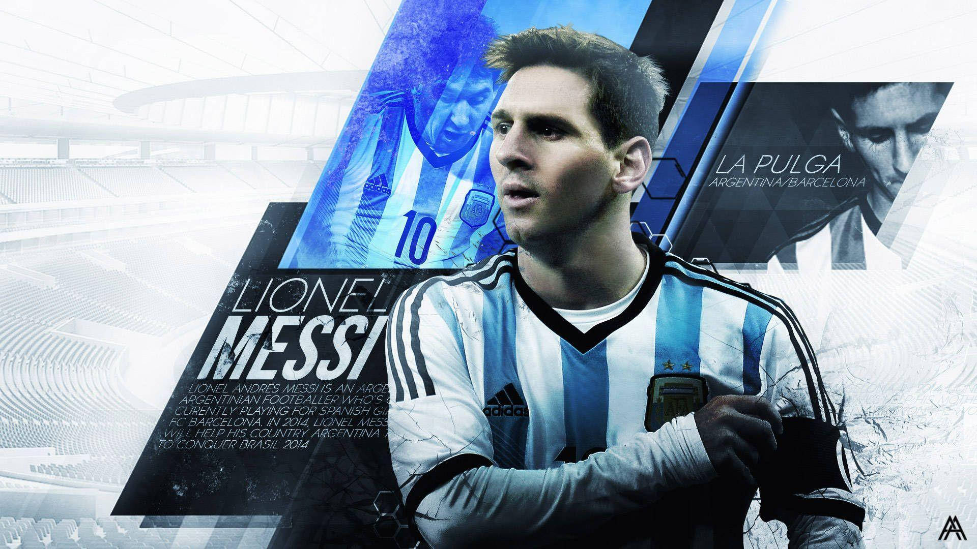 Sanaa ya Messi La Pulga Picha ya Ukuta