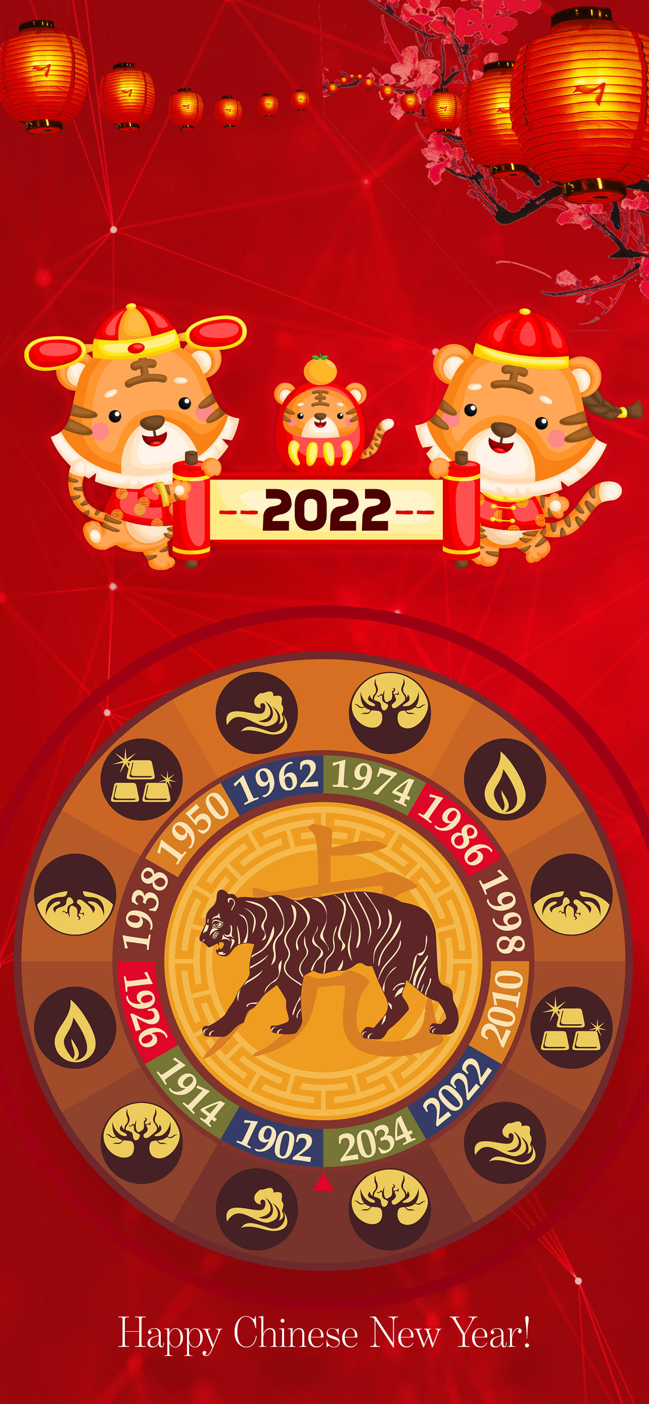Sanaa ya Mwaka Mpya wa Kichina 2022 Picha ya Ukuta