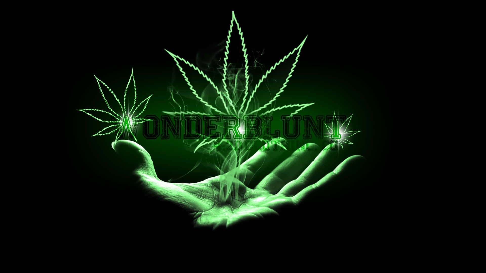 Sanaa ya Neon ya Ganja Picha ya Ukuta