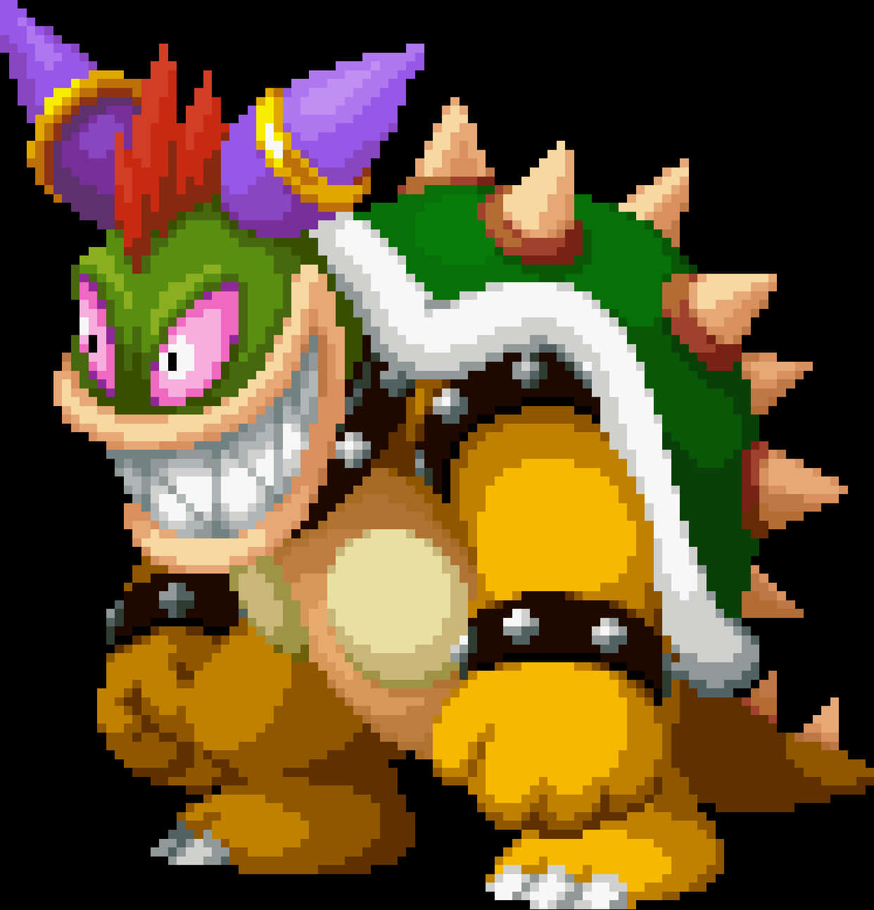 Sanaa ya Pikseli ya Bowser Picha ya Ukuta
