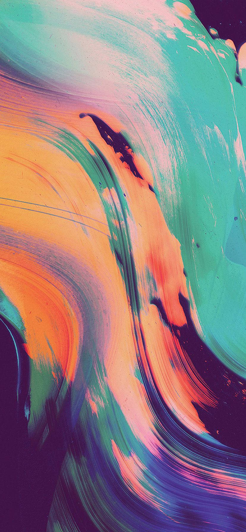 Sanaa ya Rangi ya Kuvutia kwenye iPhone XR Picha ya Ukuta