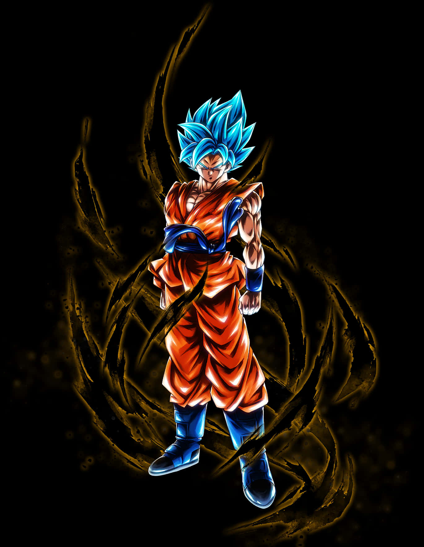 Sanaa ya Shujaa wa Super Saiyan Blue Picha ya Ukuta