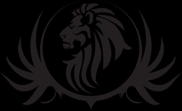 Sanaa ya Silhouette ya Simba Mkuu Picha ya Ukuta
