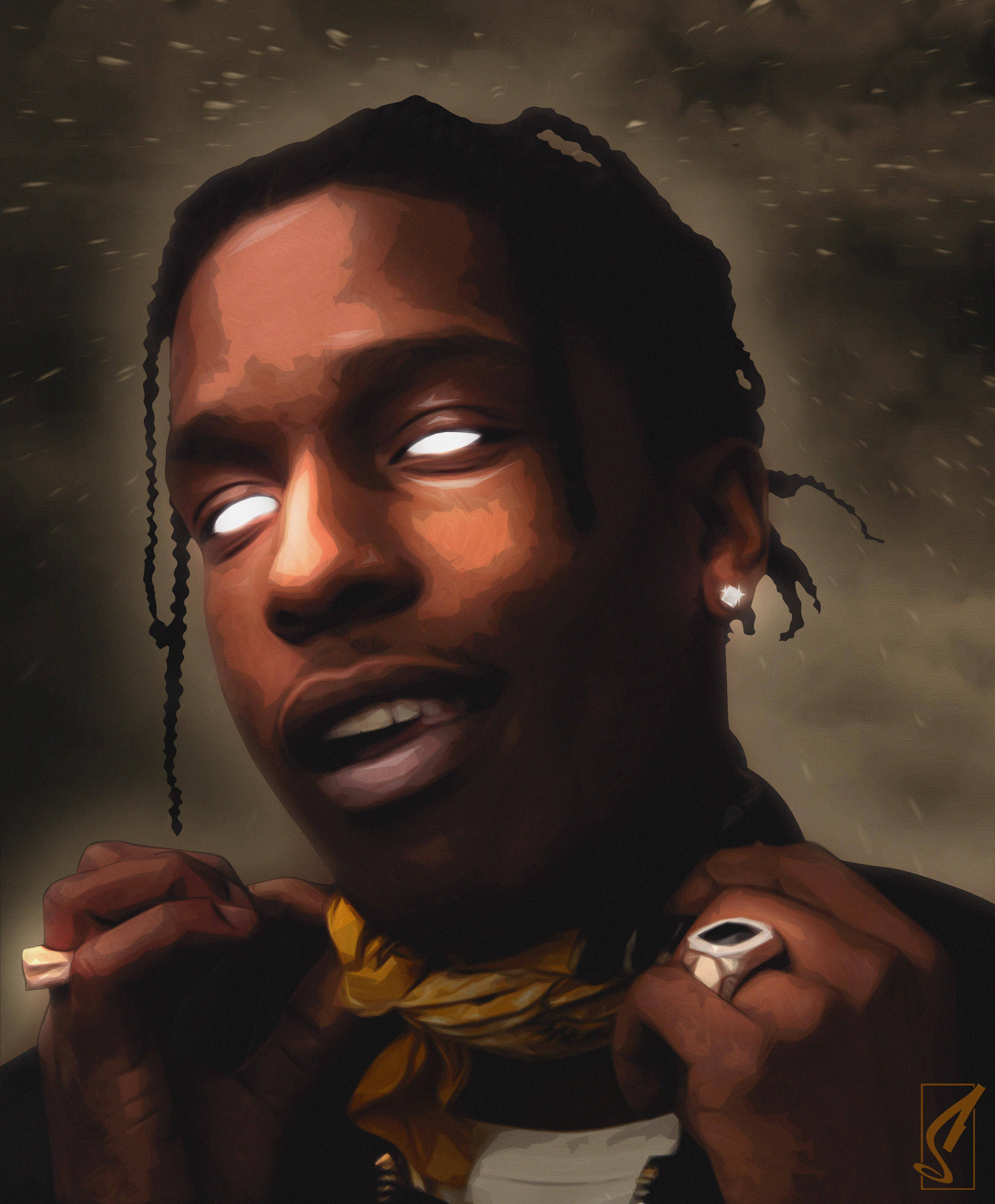 Sanaa ya Spooky ya Asap Rocky Picha ya Ukuta