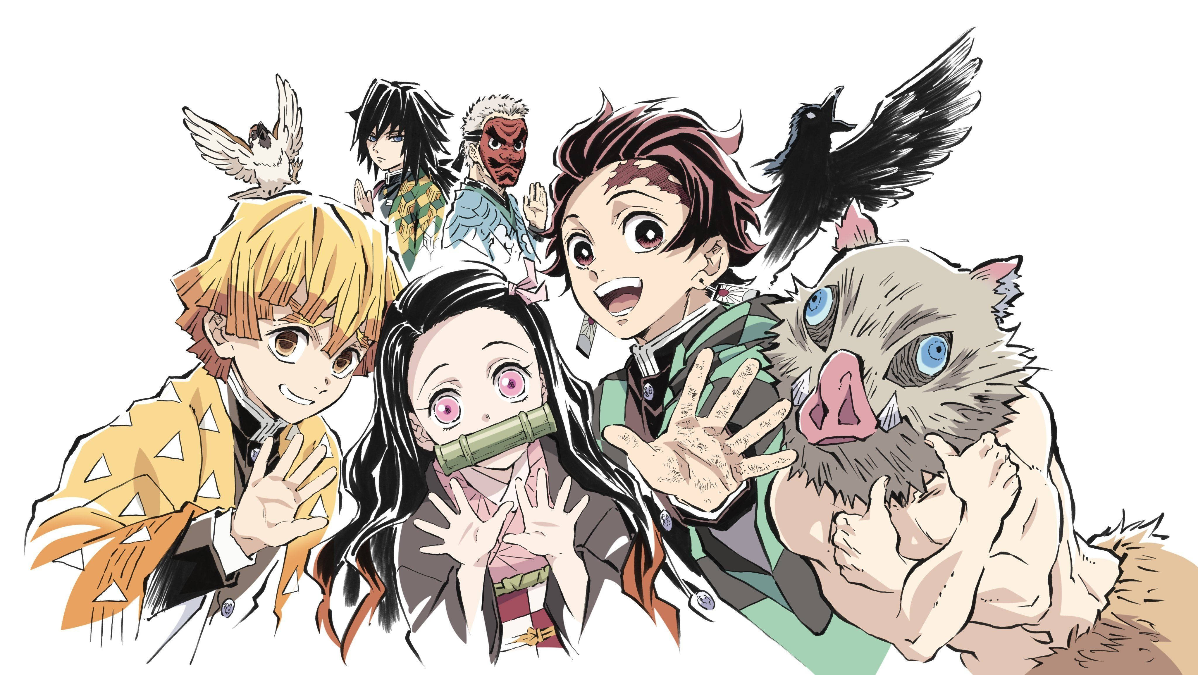 Sanaa ya Tabia ya Kinyago cha Boar Demon Slayer Picha ya Ukuta