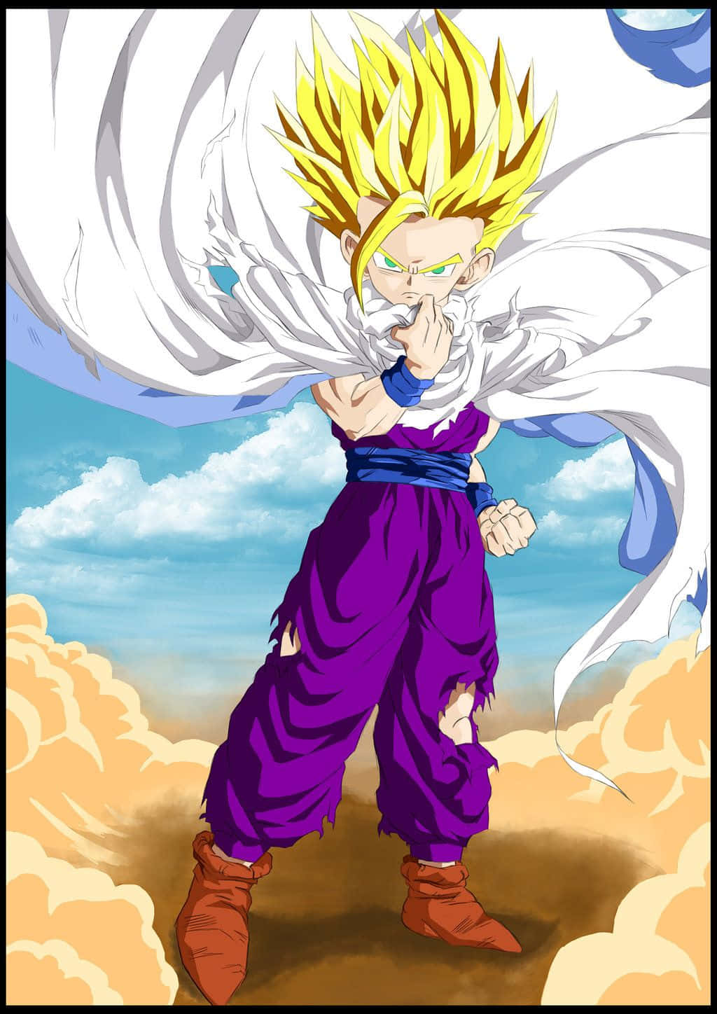Sanaa ya Urembo ya Teen Gohan Picha ya Ukuta