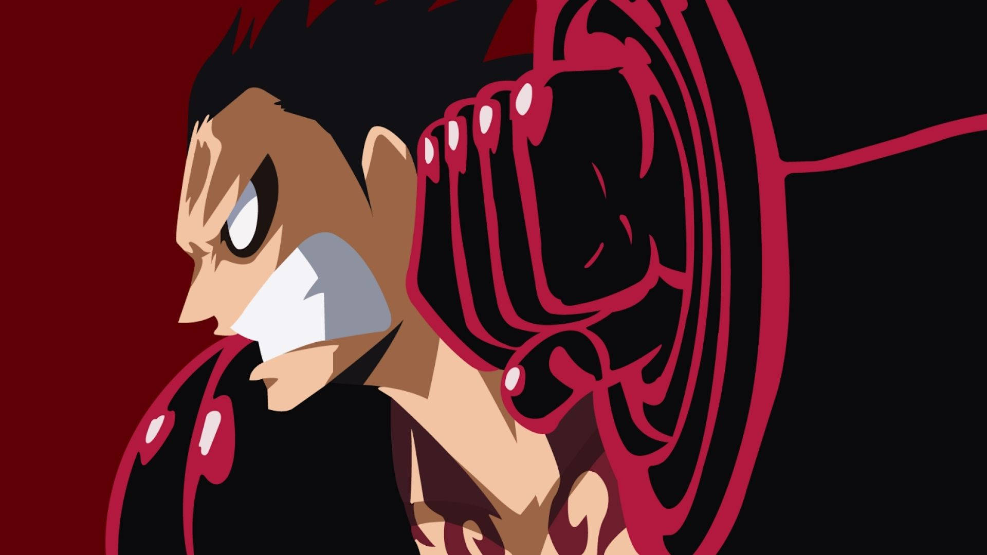 Sanaa ya Vekta ya Luffy Gear 4 Picha ya Ukuta
