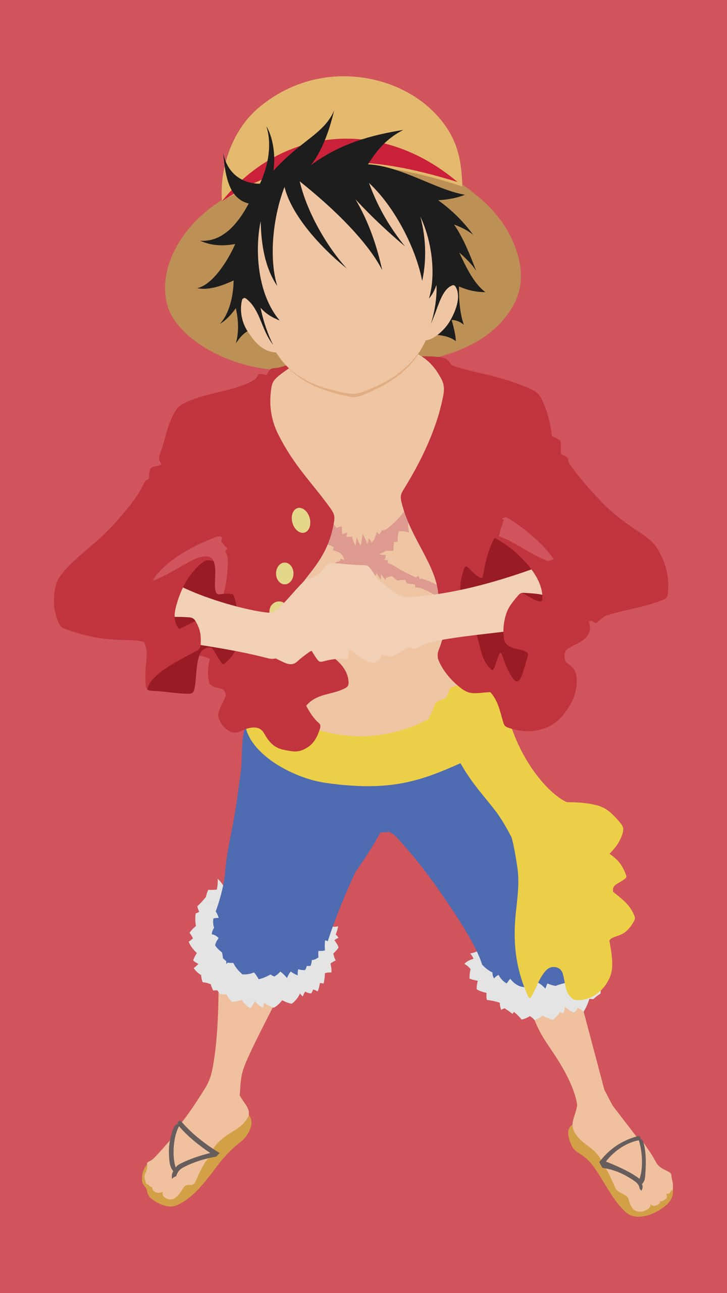Sanaa ya Vekta ya Luffy AmeSimama Simu Picha ya Ukuta