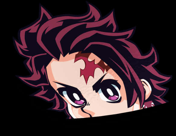 Sanaa ya Vekta ya Tanjiro Kamado wa Demon Slayer Picha ya Ukuta