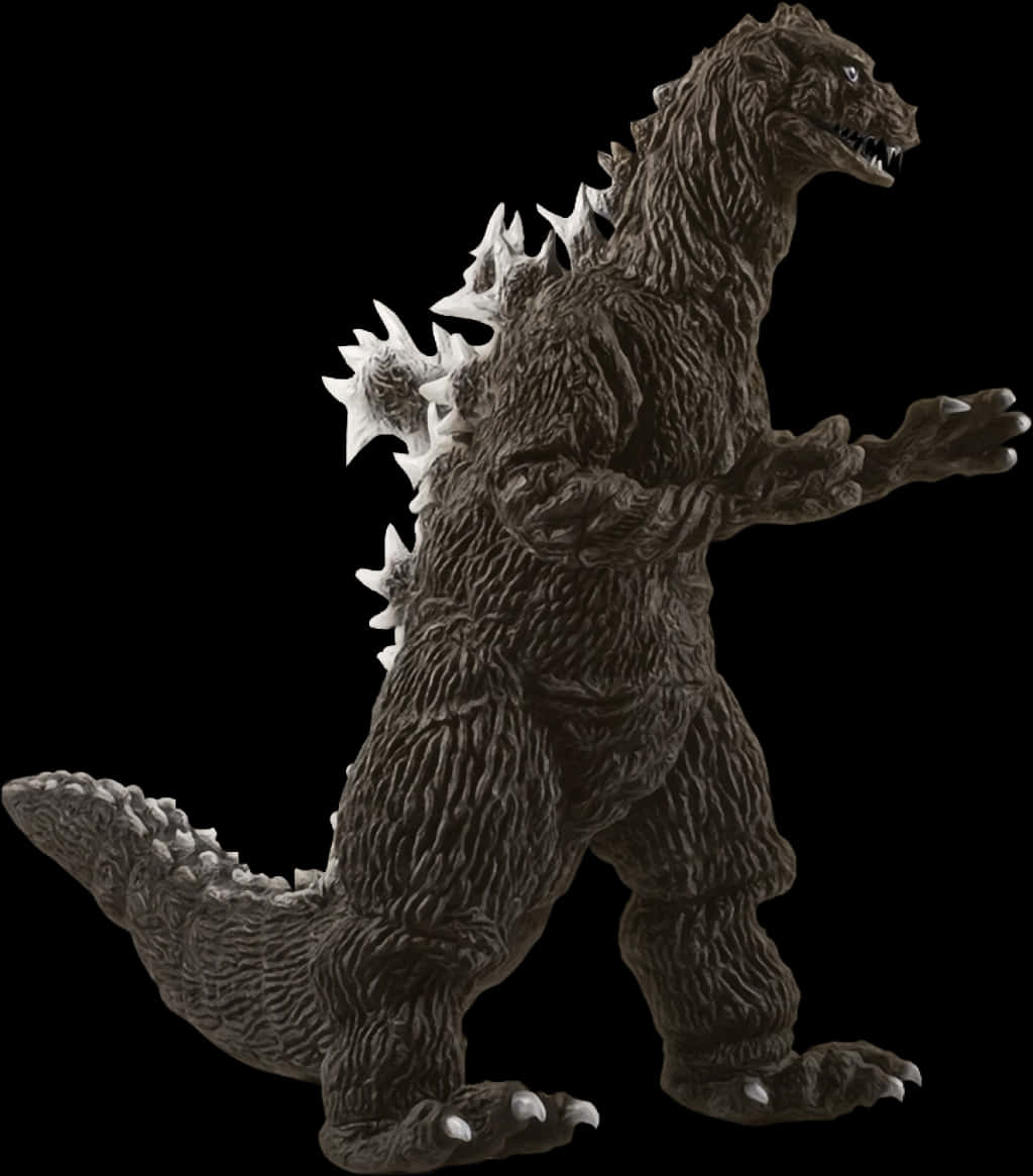 Sanamu ya Godzilla Pekee na Mandhari Picha ya Ukuta