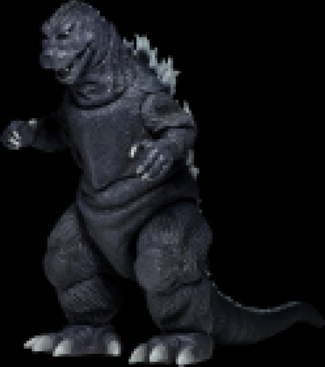 Sanamu ya Godzilla yenye Pikseli Picha ya Ukuta