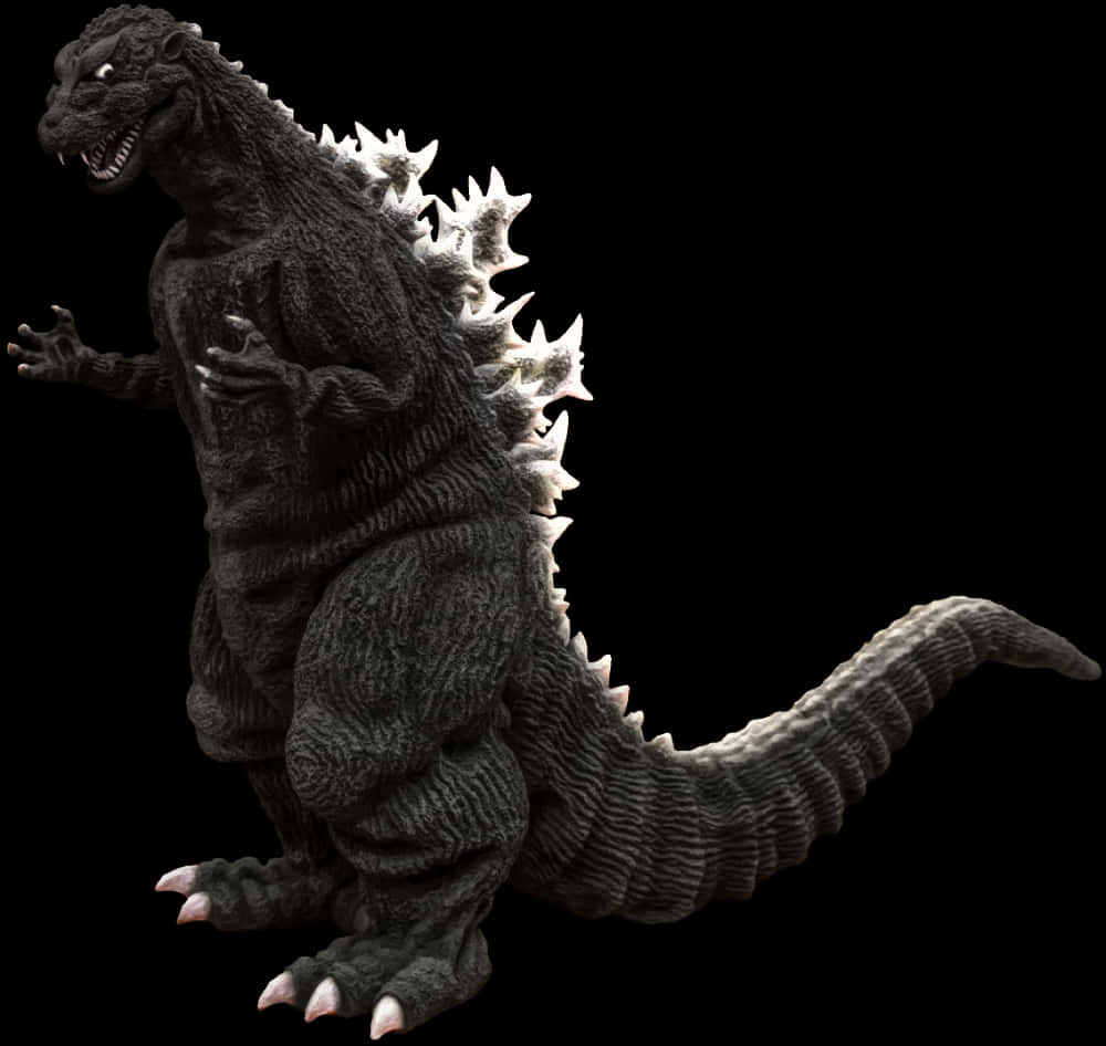 Sanamu ya Klasiki ya Godzilla Imejitenga Picha ya Ukuta