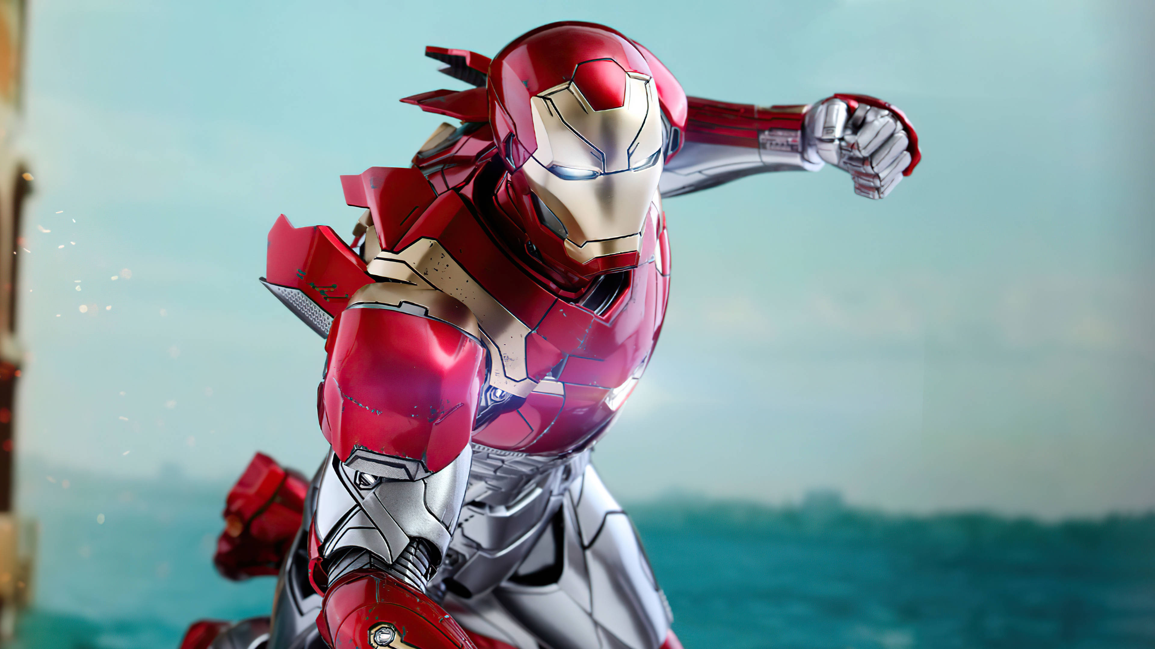 Sanamu ya Mchezaji wa Toy Iron Man wa Superhero Picha ya Ukuta