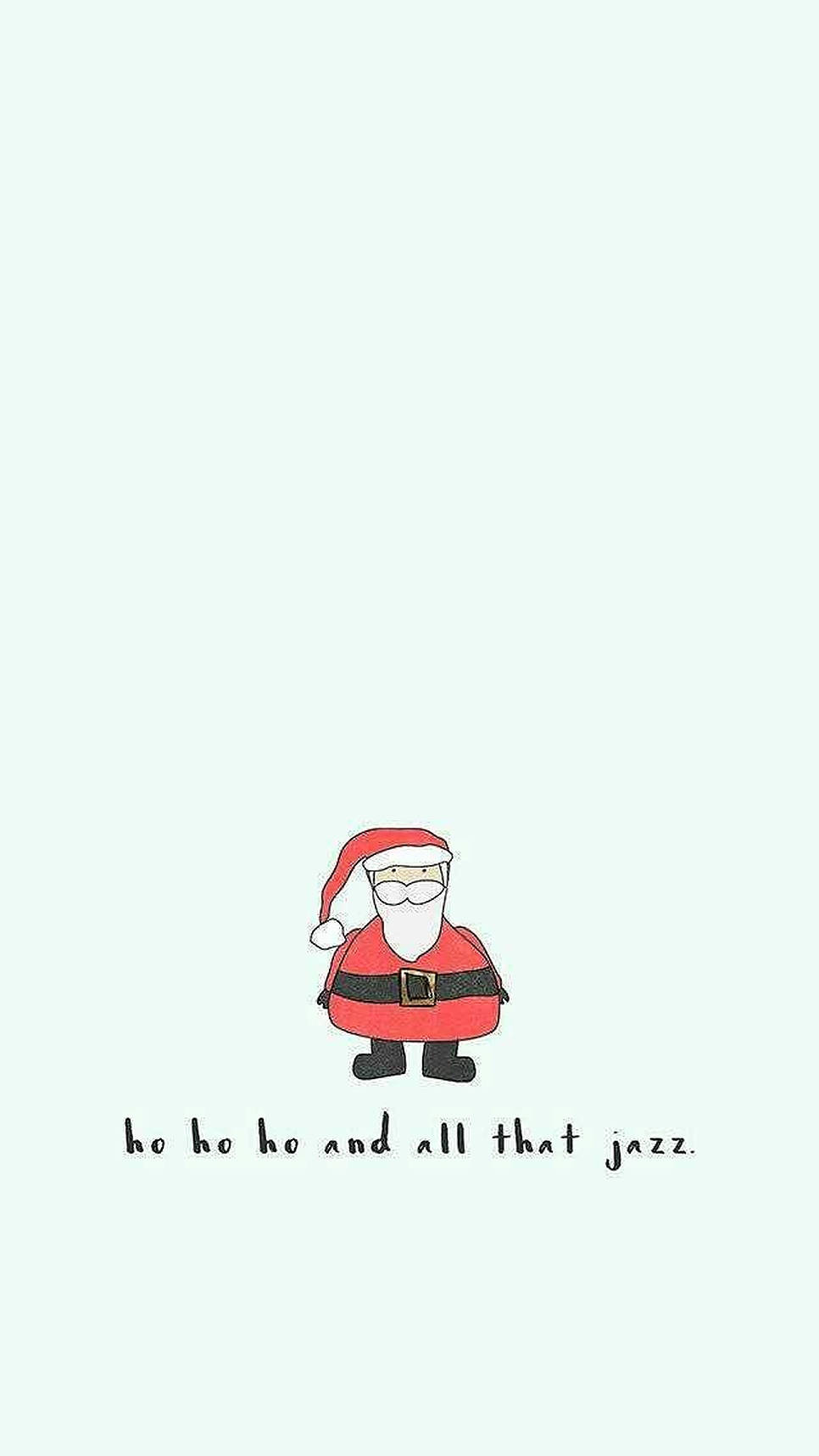 Santa Claus Mzuri wa Krismasi wa Jazz Picha ya Ukuta