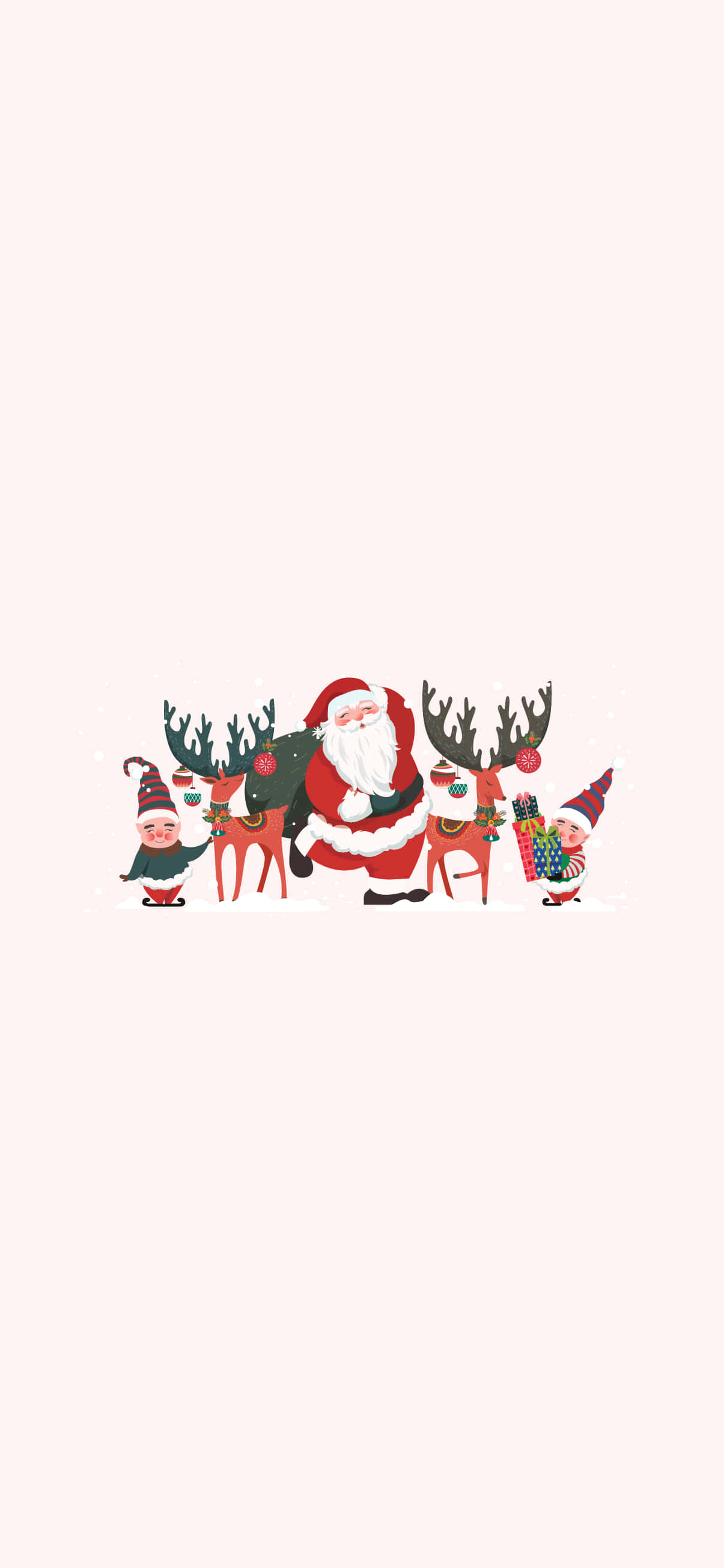 Santa Claus Siri Aesthetic Cute Krismasi Picha ya Ukuta