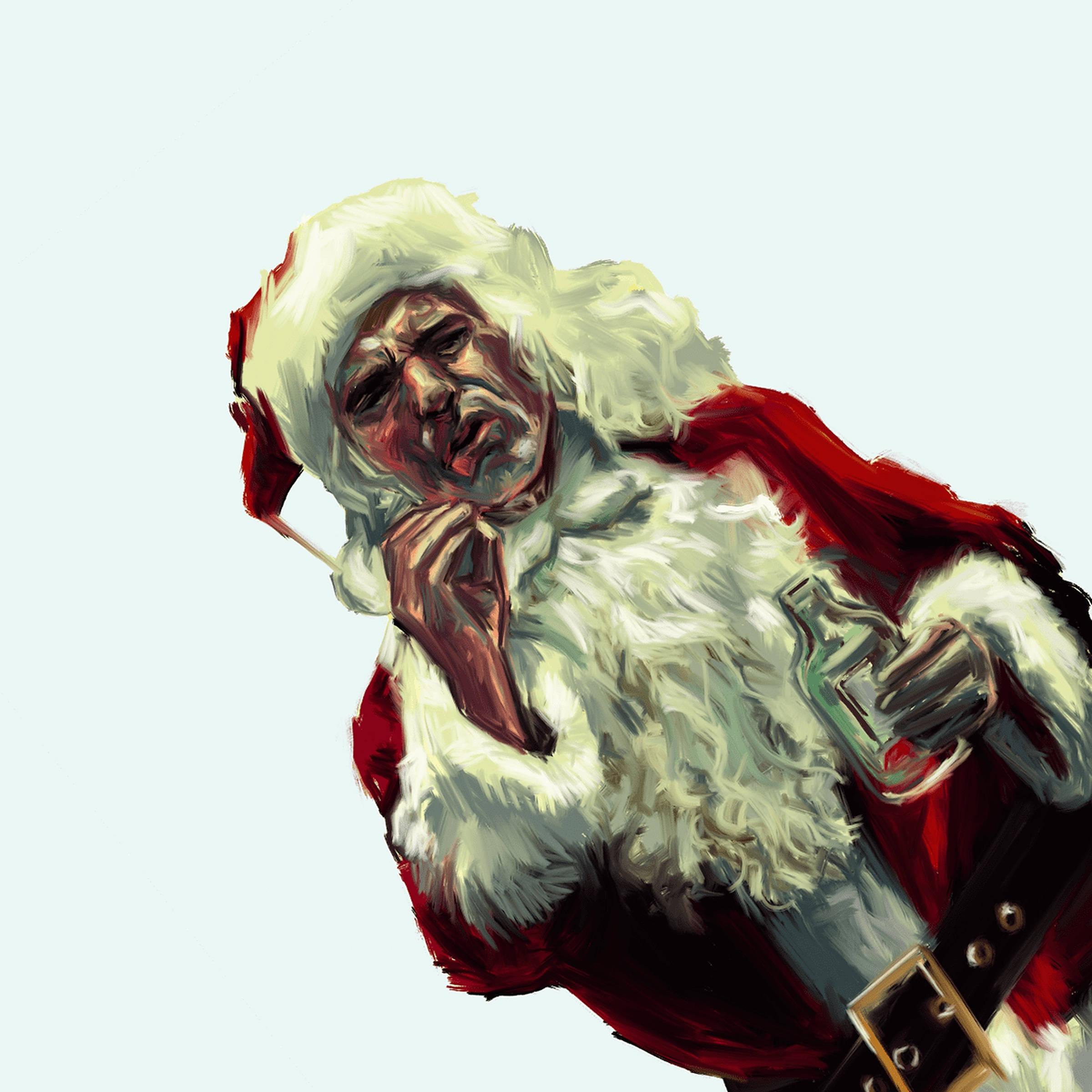 Santa Mbaya Mwenye Kichaa na Kipaji Picha ya Ukuta