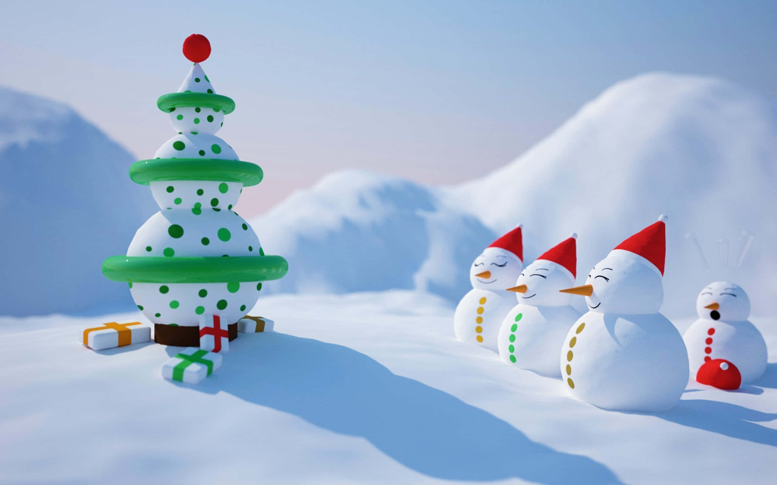Santa Mkororo Anayeweza Juu ya Baradhuli ya Pua Nyekundu Picha ya Ukuta
