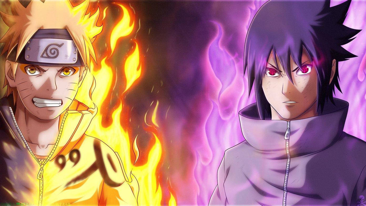 Sasuke Mchanga Na Naruto PC Picha ya Ukuta