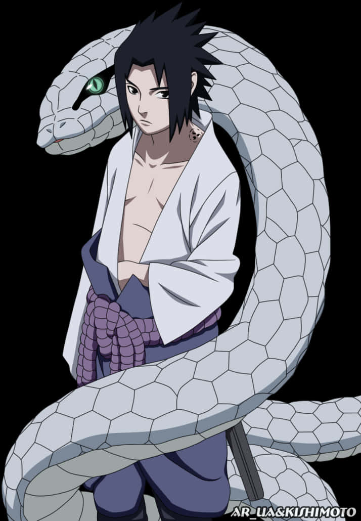 Sasuke na Nyoka Mkubwa Picha ya Ukuta