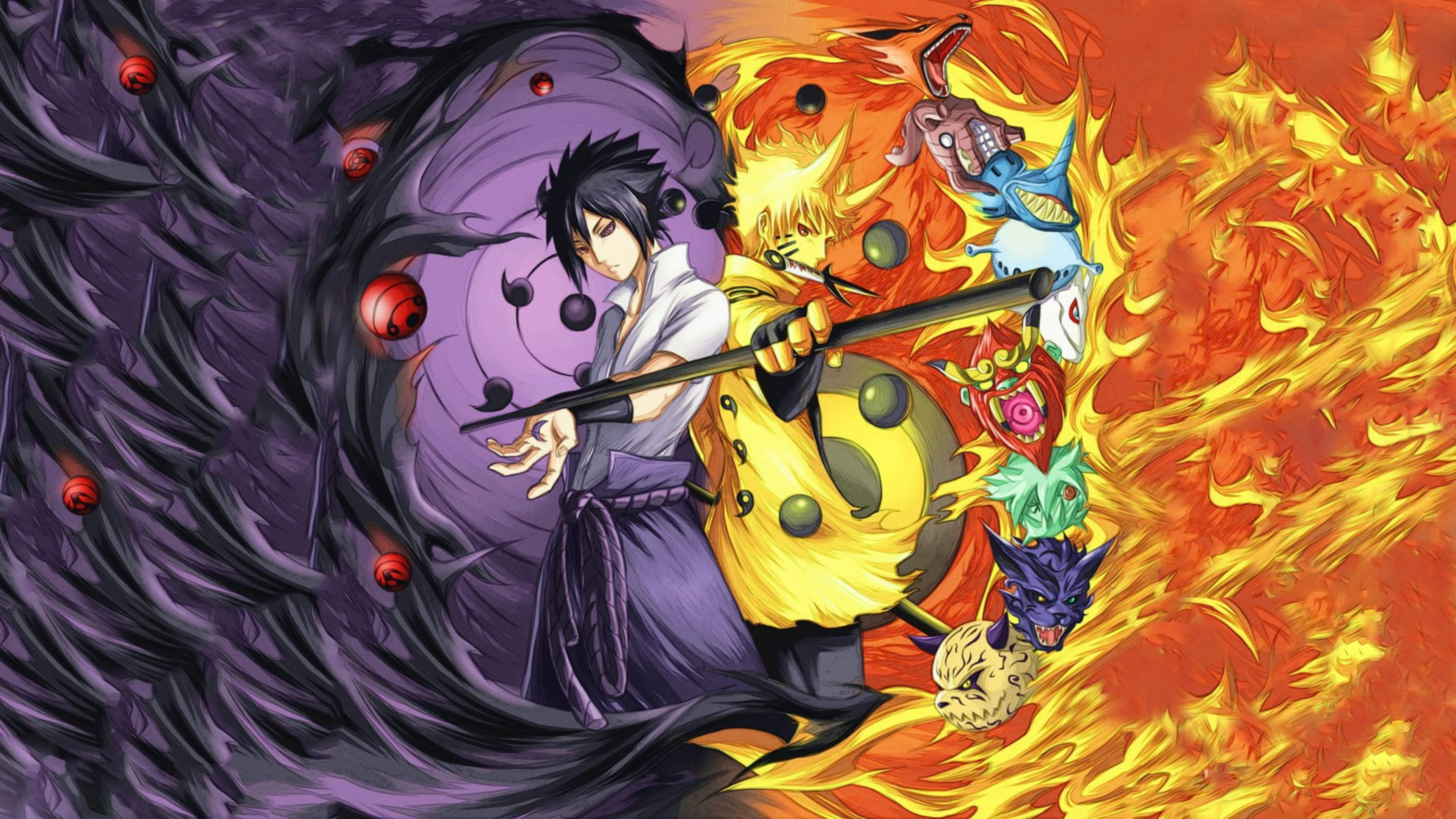 Sasuke Rinnegan Naruto Mkia Tisa Picha ya Ukuta