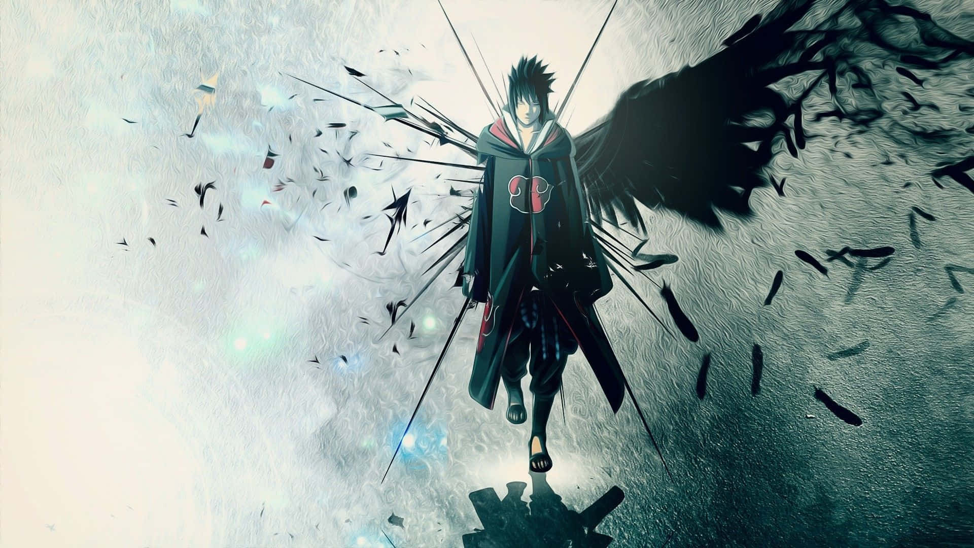 Sasuke Uchiha Bora wa Naruto Katika Anime Picha ya Ukuta