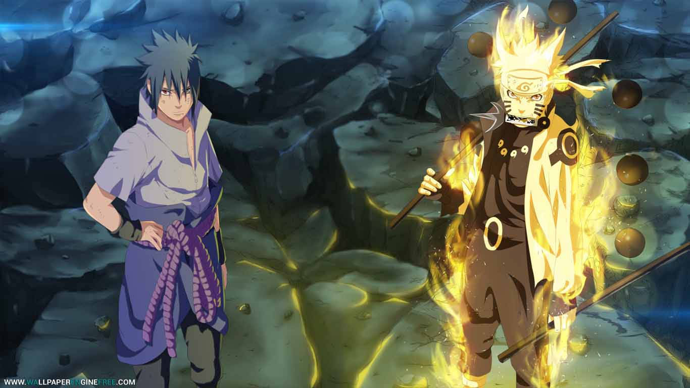 Sasuke Uchiha katika Hali ya Sage ya Njia Sita Picha ya Ukuta