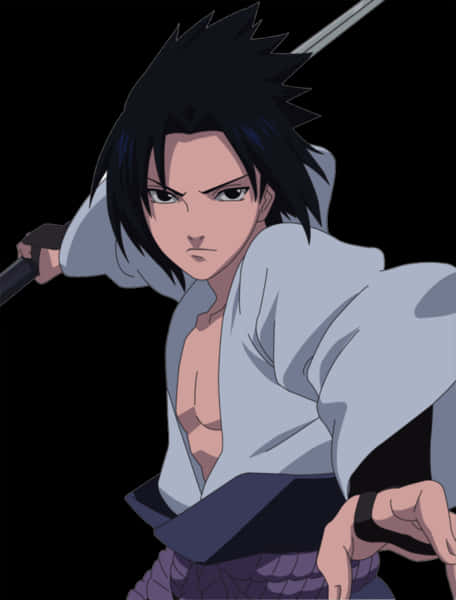 Sasuke Uchiha Tayari kwa Ajali Picha ya Ukuta