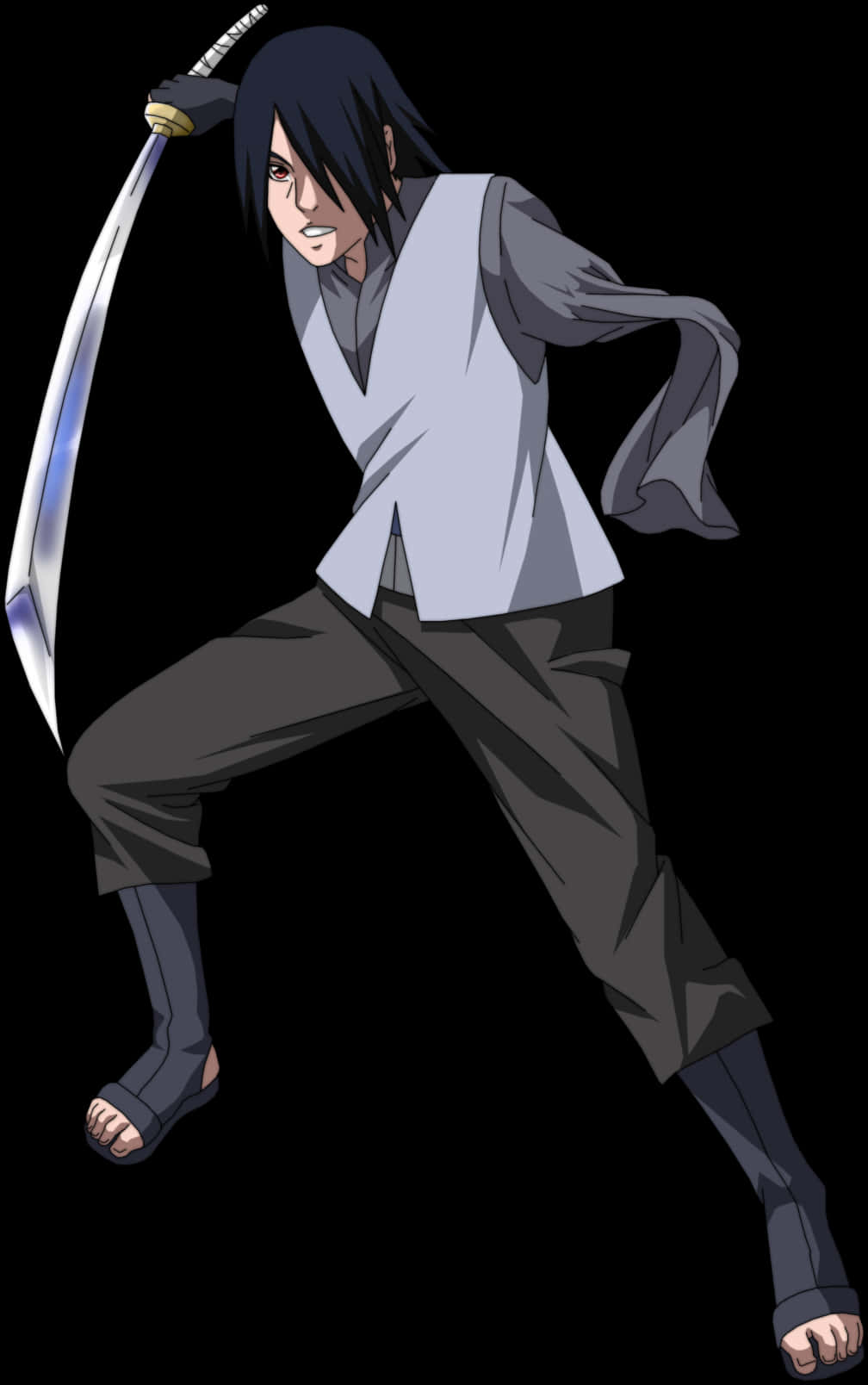 Sasuke Uchiha Tayari Kwa Vita Picha ya Ukuta