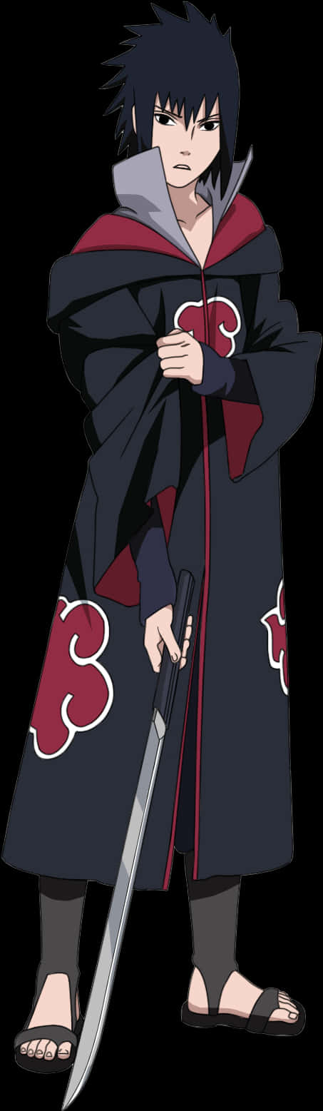 Sasuke Uchiha Vazi la Akatsuki Picha ya Ukuta