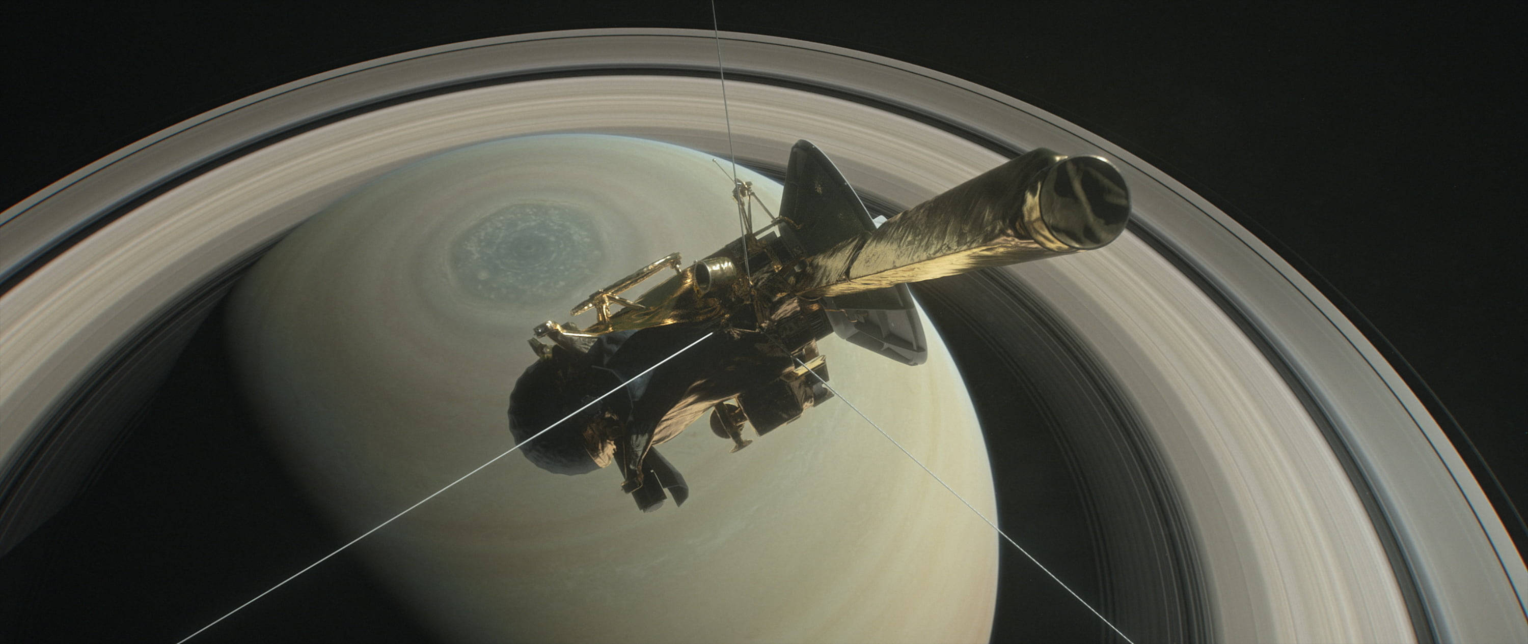 Sateliti Saturn 4K Picha ya Ukuta