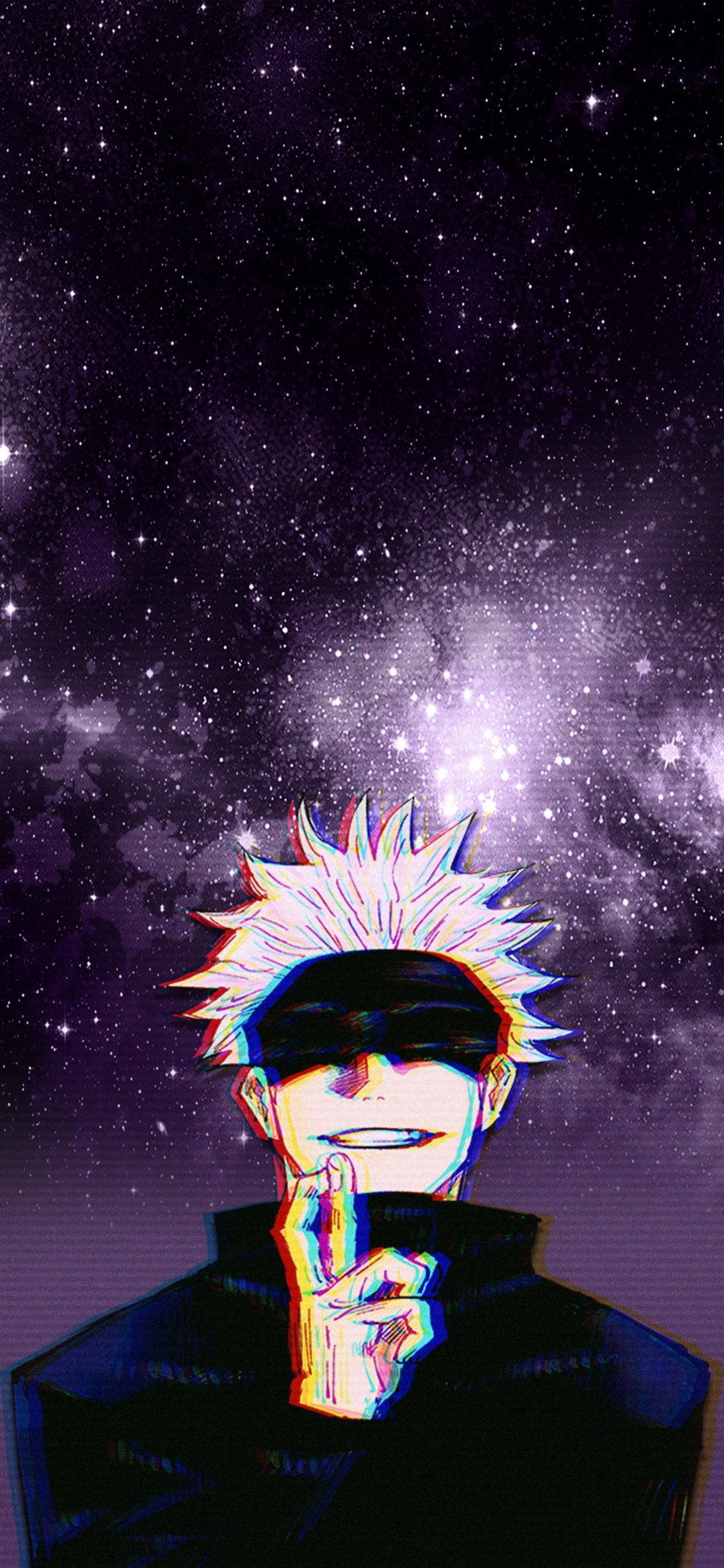 Satoru Gojo Jujutsu Kaisen Hariri ya Galaksi Isiyo na Mwisho Picha ya Ukuta