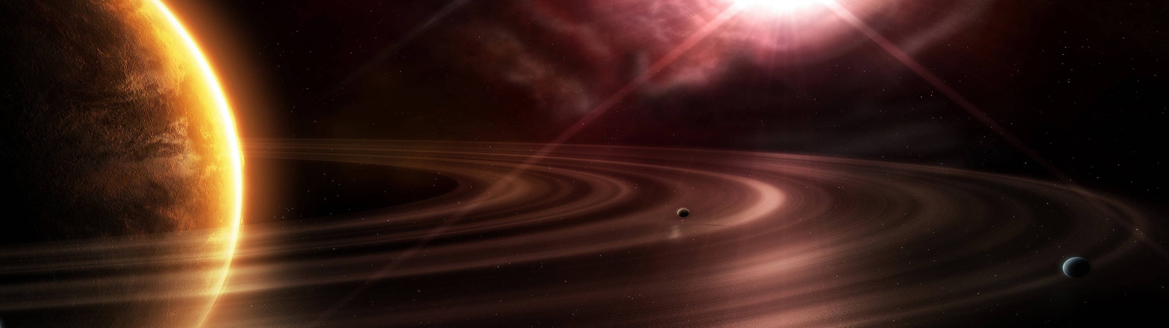 Saturn Mkubwa 4K Picha ya Ukuta