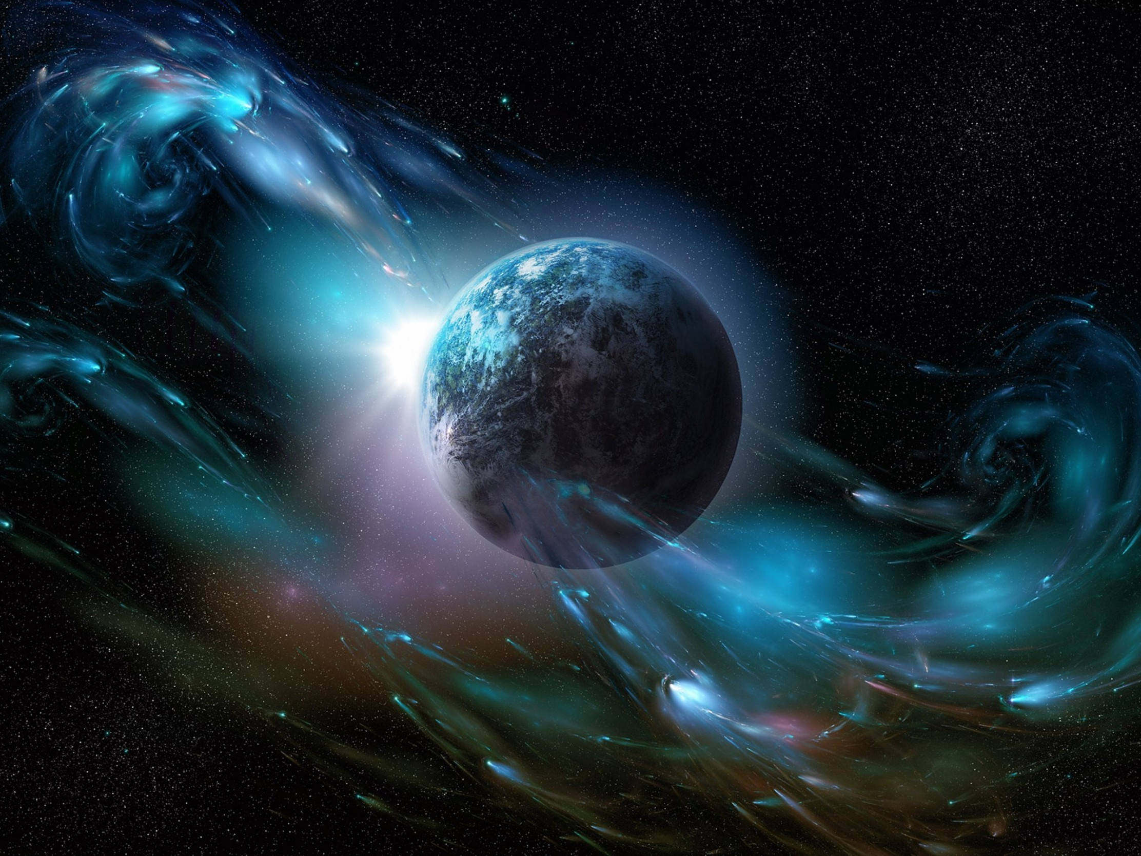 Sayari ya Dunia Nyang’avu Galaxy Moja kwa Moja Picha ya Ukuta
