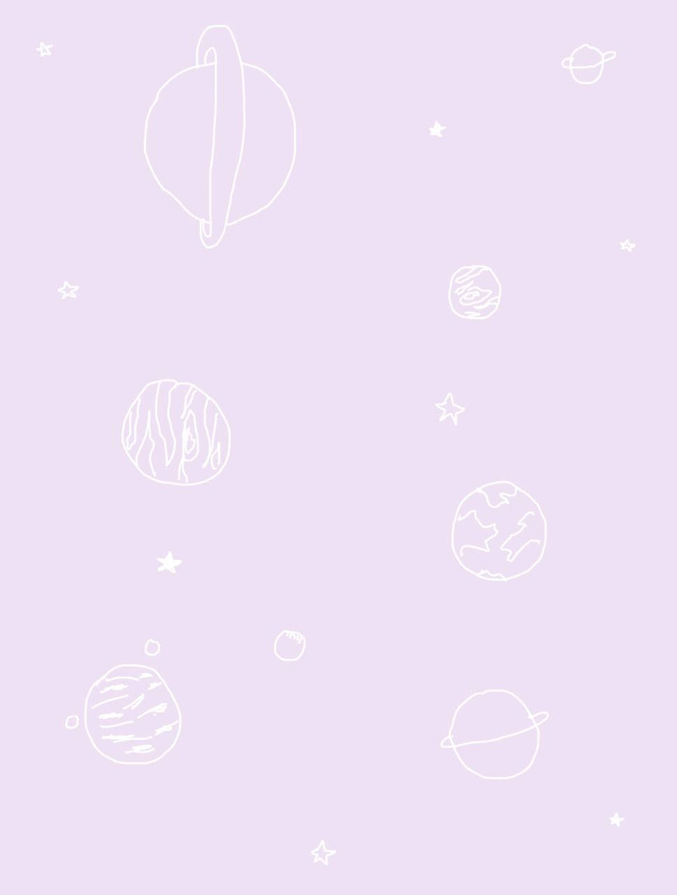 Sayari ya Zambarau ya Pastel Tumblr Picha ya Ukuta