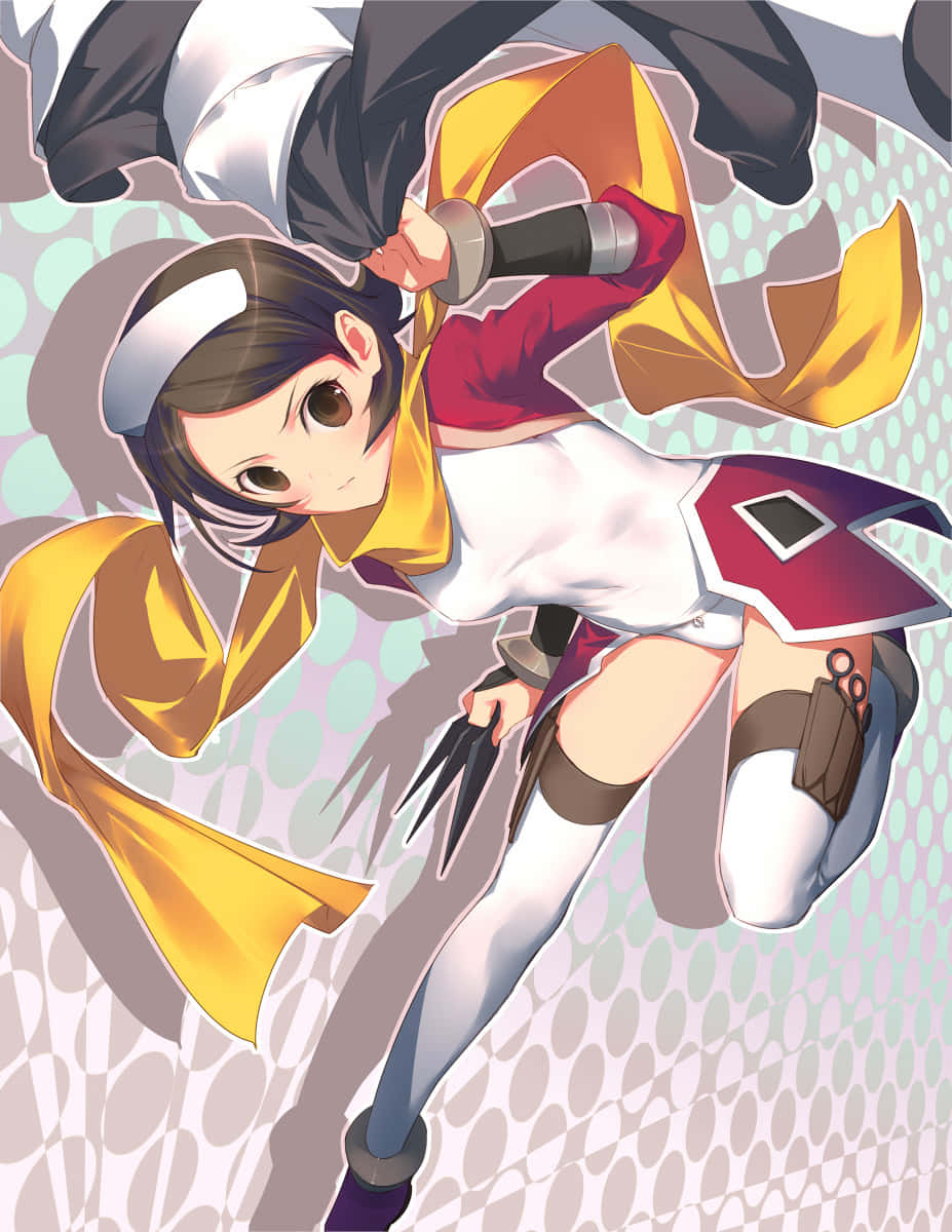 Sayoko Shinozaki akizaji kwa urafiki mbele ya mazingira ya sakura. Picha ya Ukuta