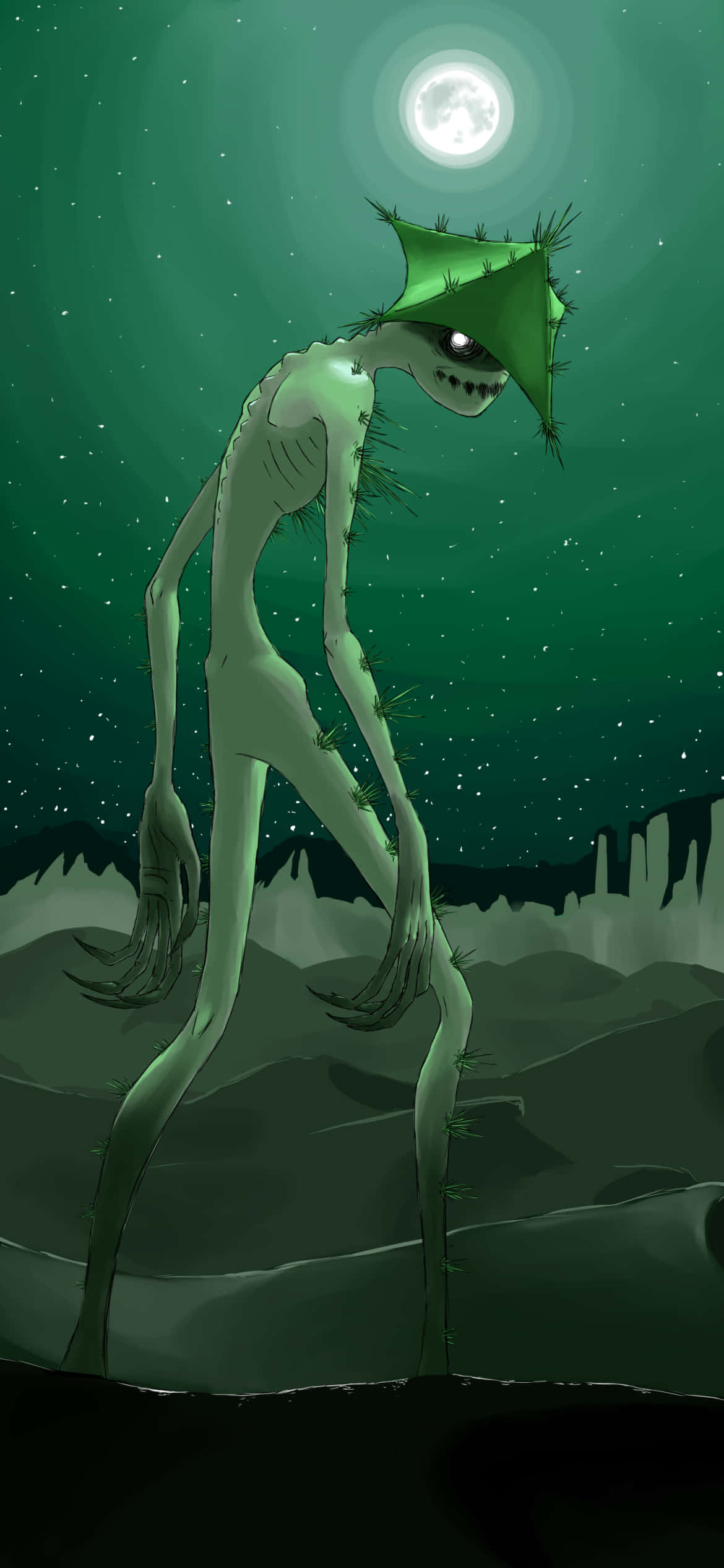 Monster wa Cacturne wa Kubwa na wa Kutisha Picha ya Ukuta